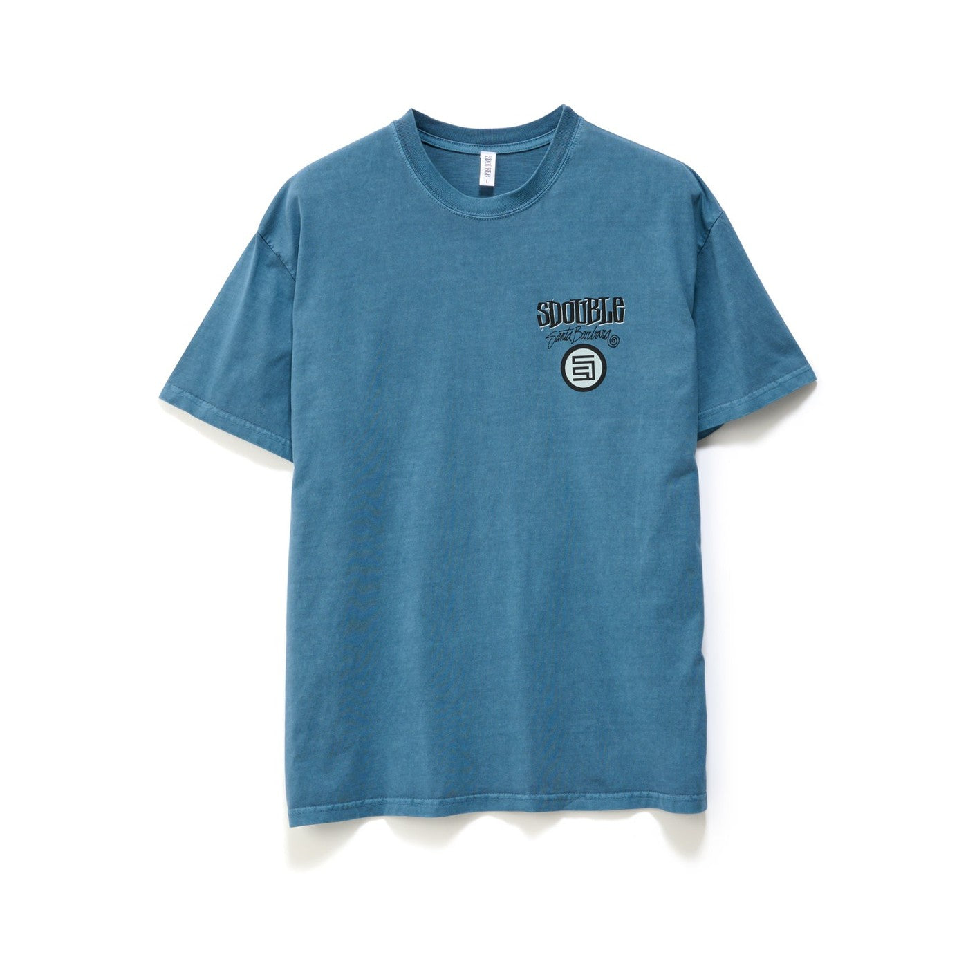 S DOUBLE Combo platter tee - Wash marine blue
