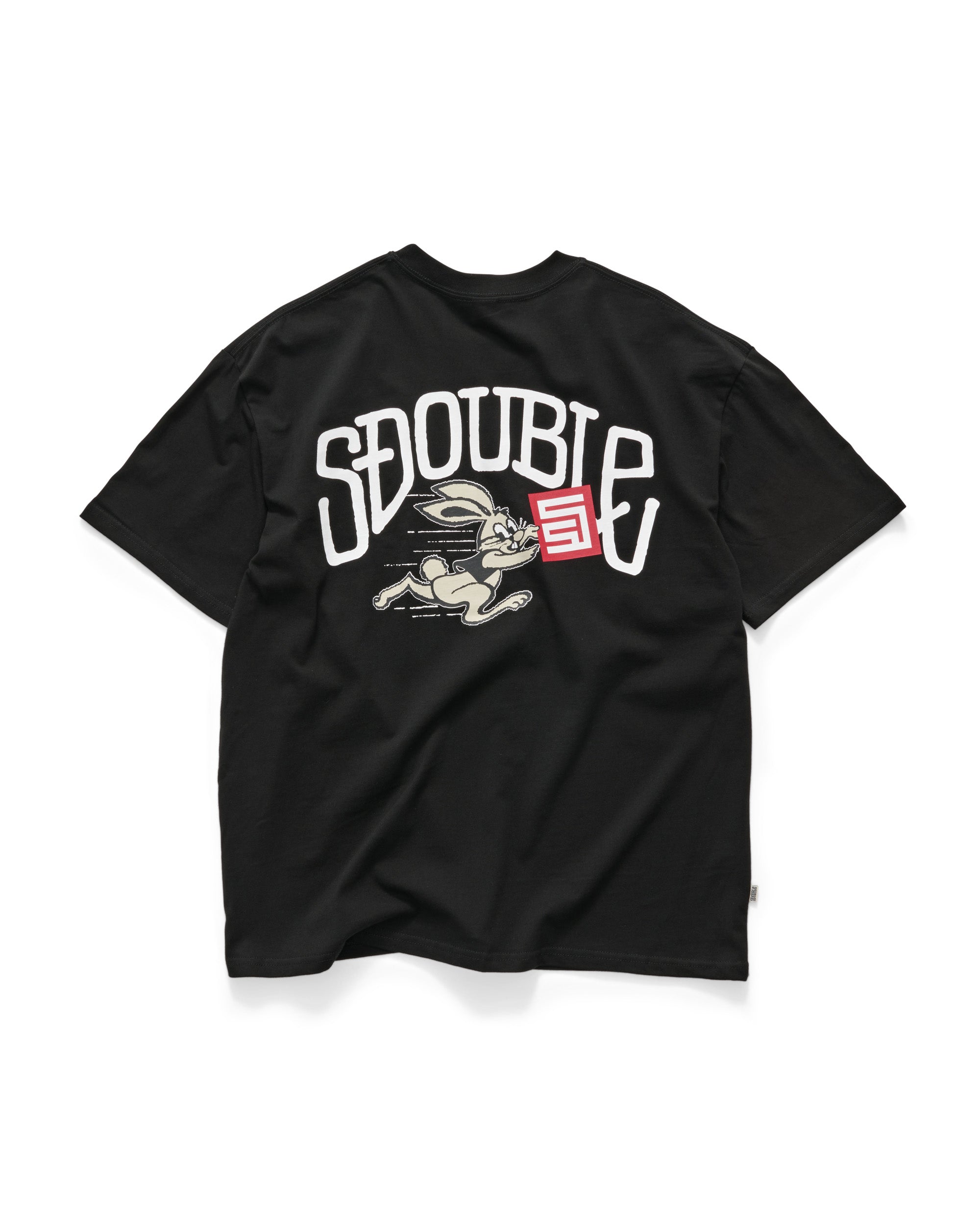 S DOUBLE Rabit ss tee - Black
