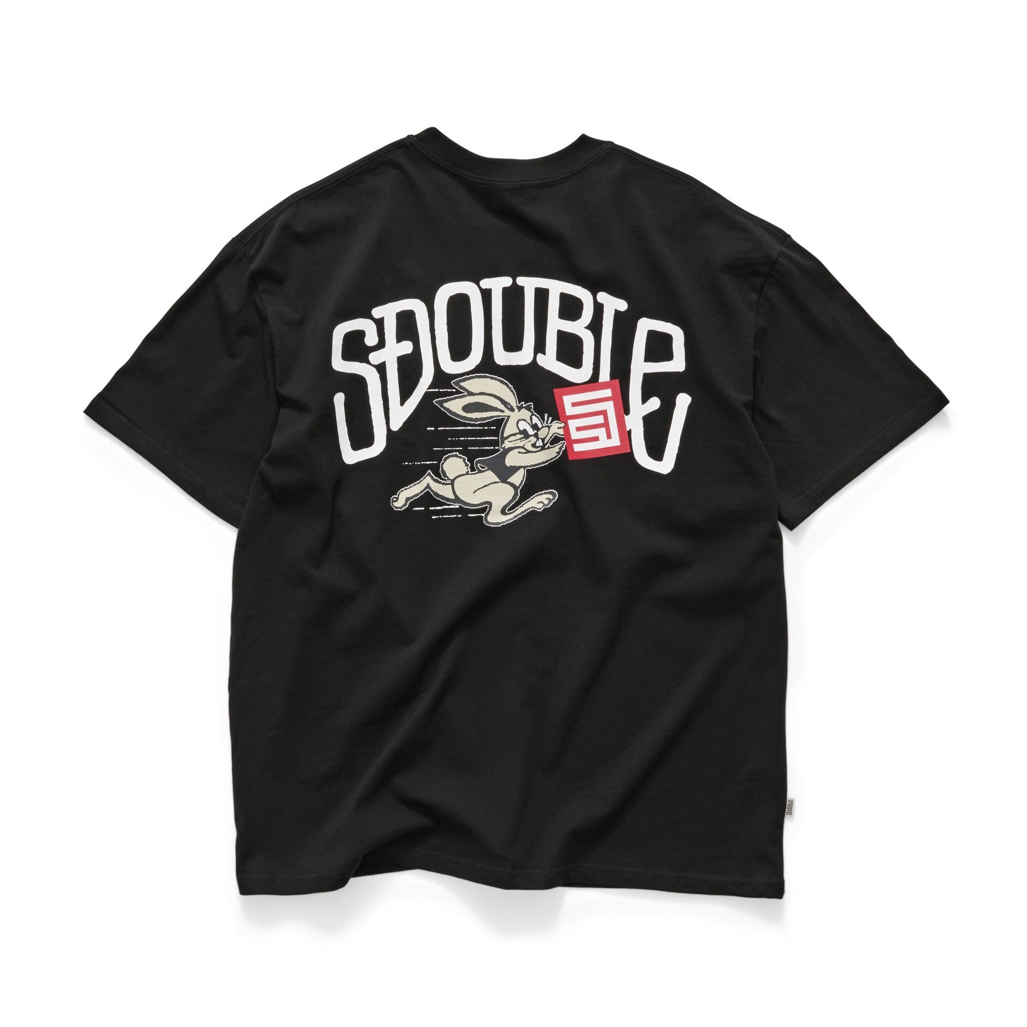 S DOUBLE Rabit ss tee - Black