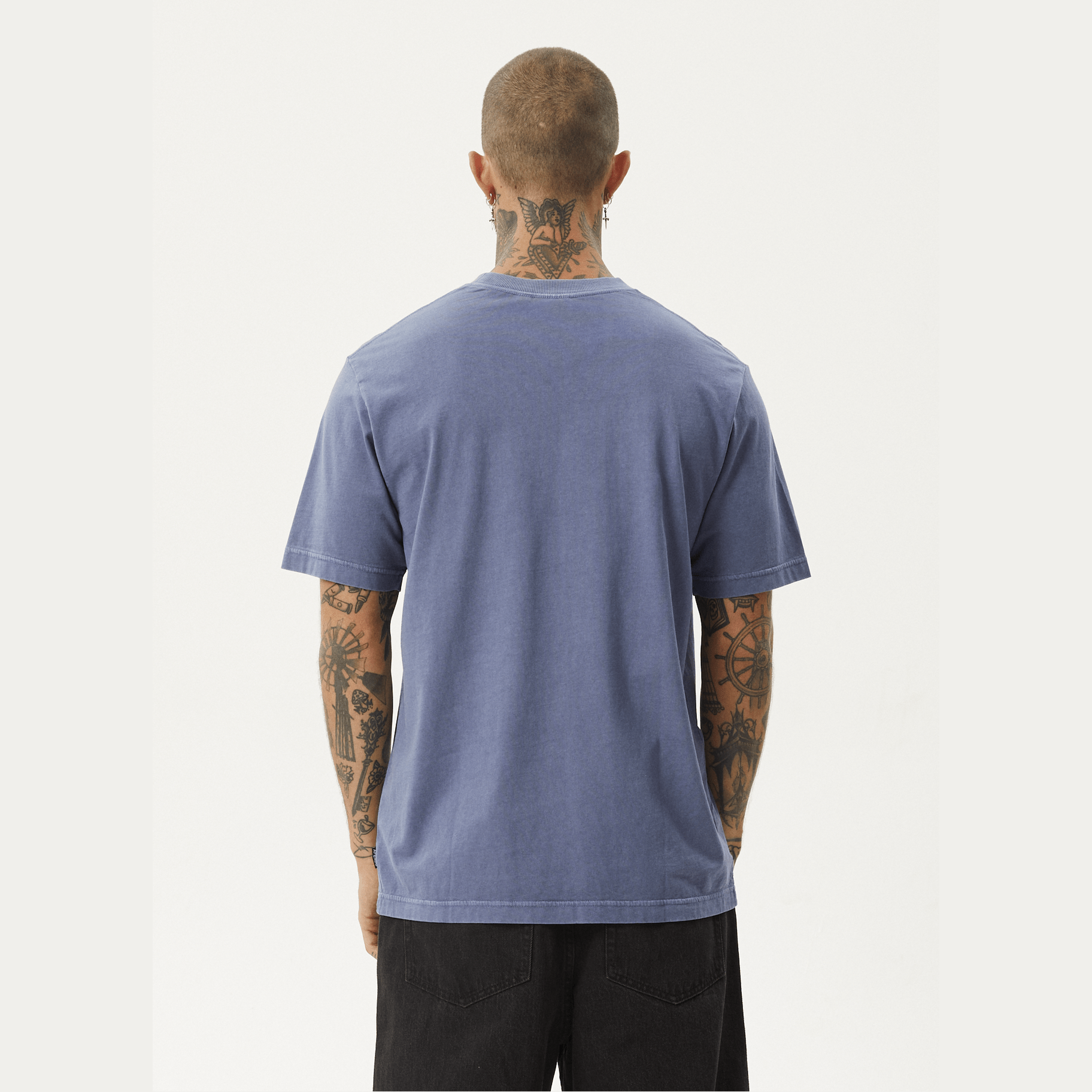 AFENDS Times up retro fit tee - Washed marlin