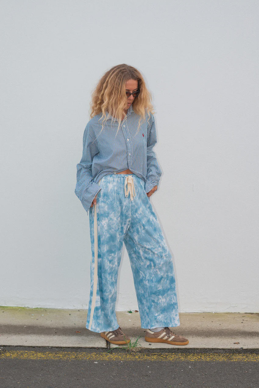 ATMOSEA Waffle Lounge Pants - Cloud Tie Dye