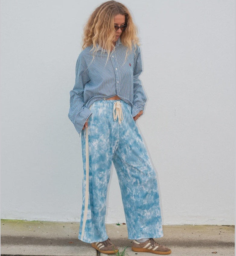 ATMOSEA Waffle Lounge Pants - Cloud Tie Dye