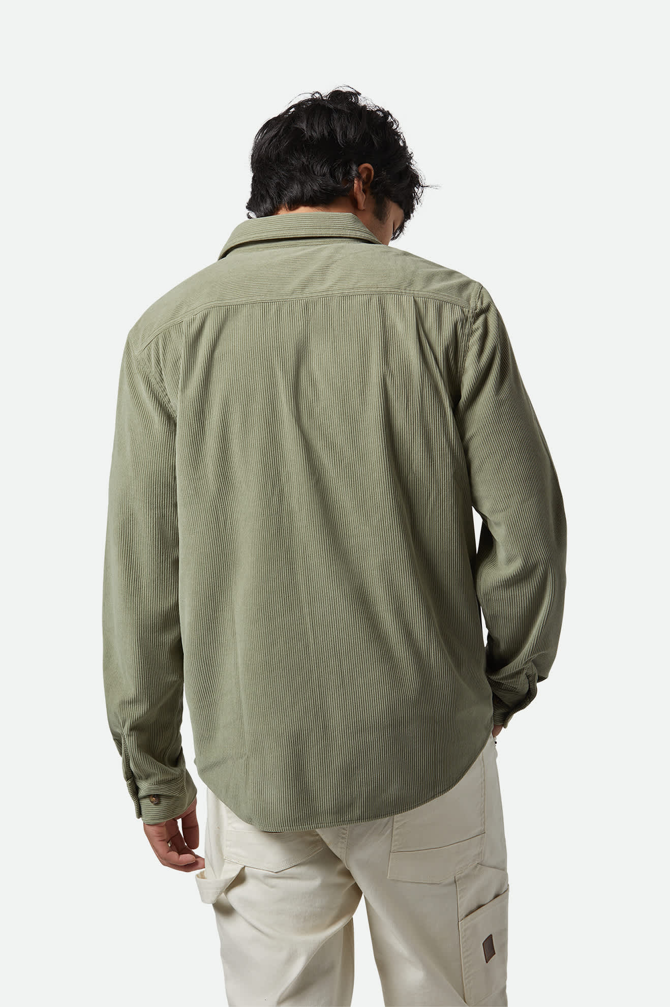 BRIXTON The Field Corduroy L/S Overshirt - Military olive