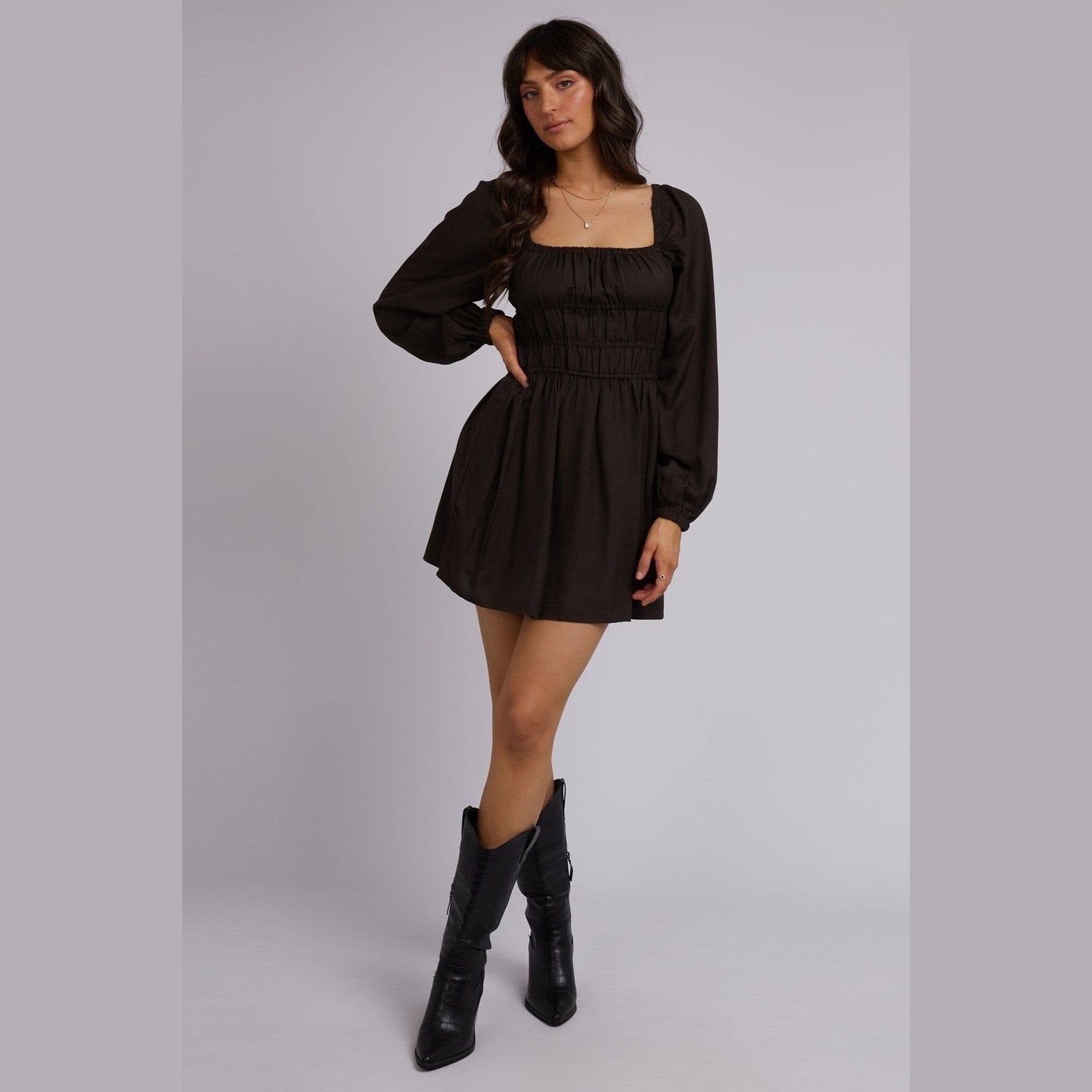 ALL ABOUT EVE - gracie mini dress - black