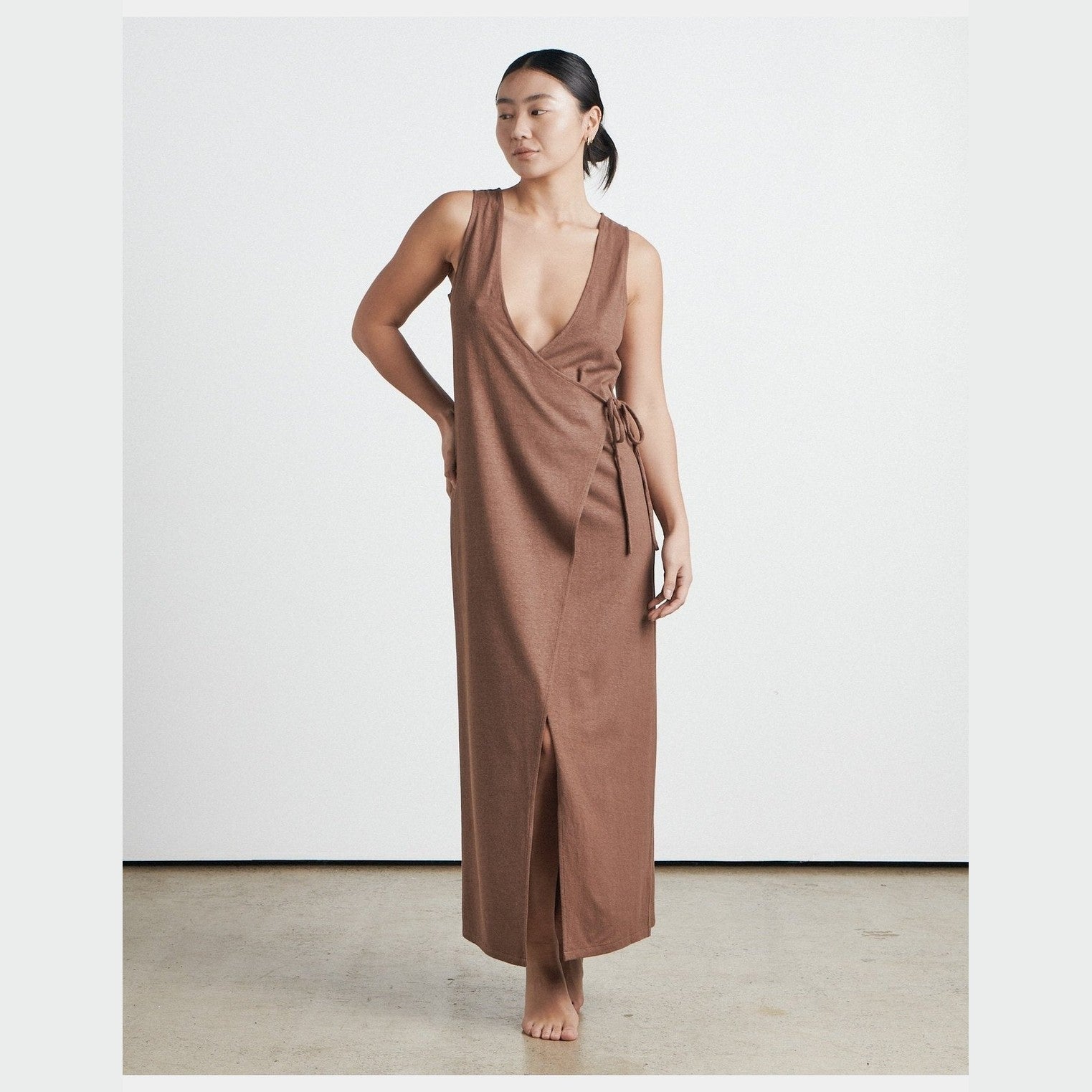 CHARLIE HOLIDAY Miya wrap dress - Mocha