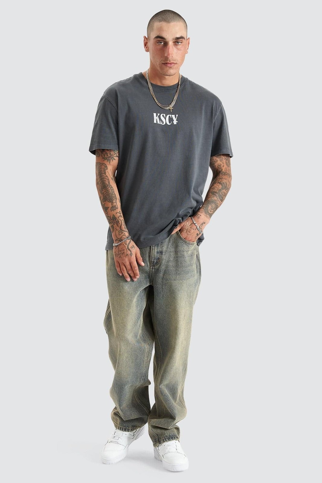 KISS CHACEY - anahem relaxed tee - pigment asphalt