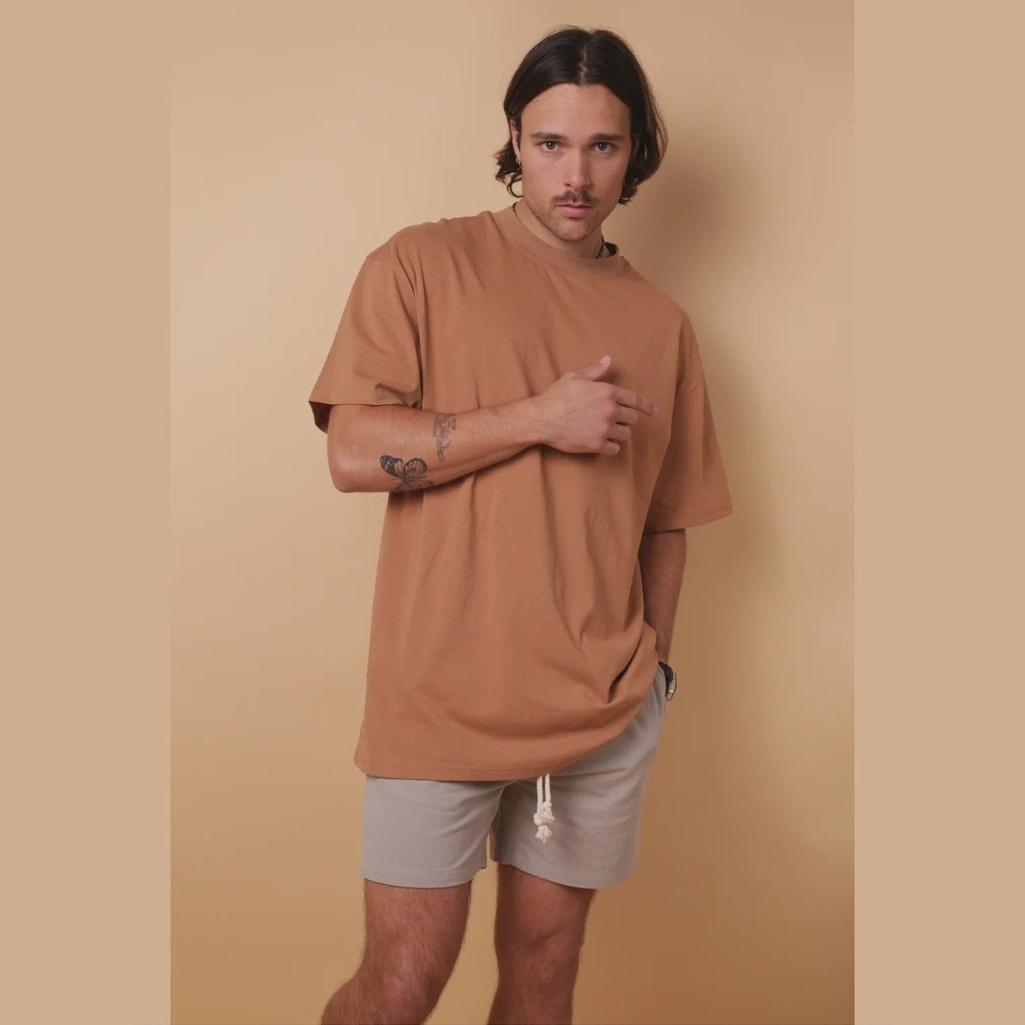 Kore basic tee - taupe