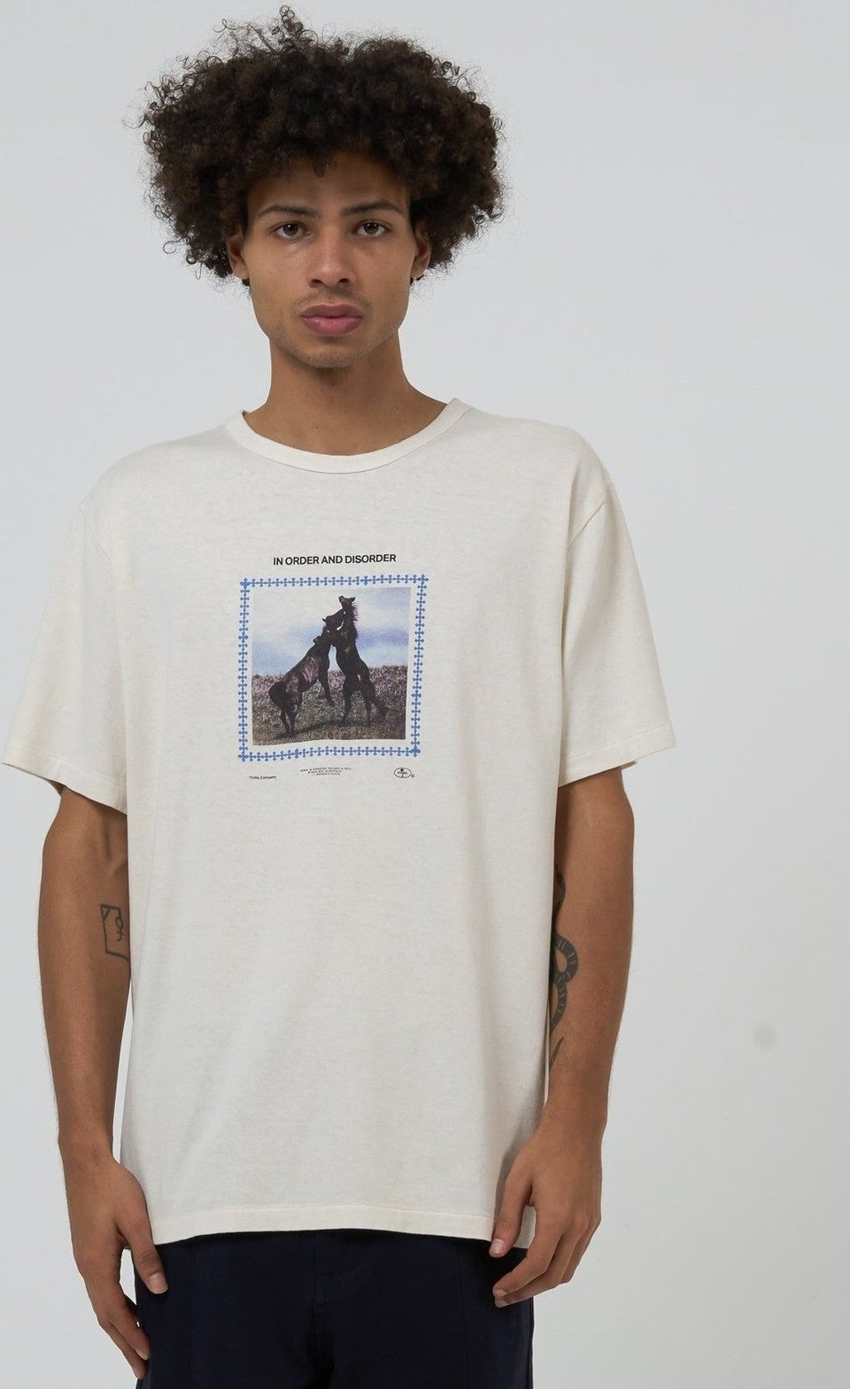 THRILLS Hemp in order and disorder merch fit tee - Heritage white