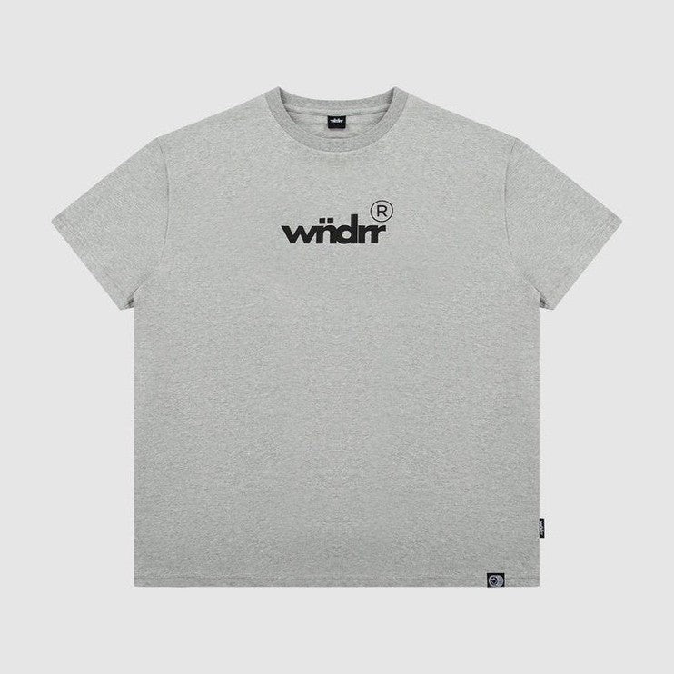 WNDRR ACCENT BOX FIT TEE - GREY MARLE