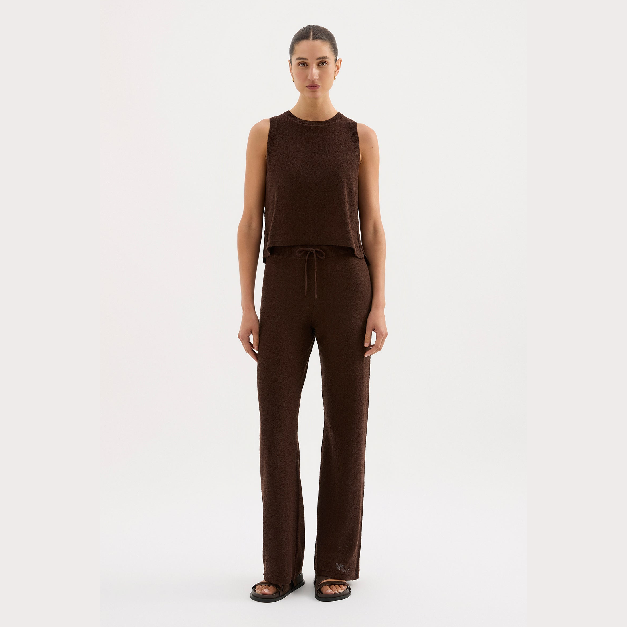 NUDE LUCY Zosia Knit Pant - Chocolate