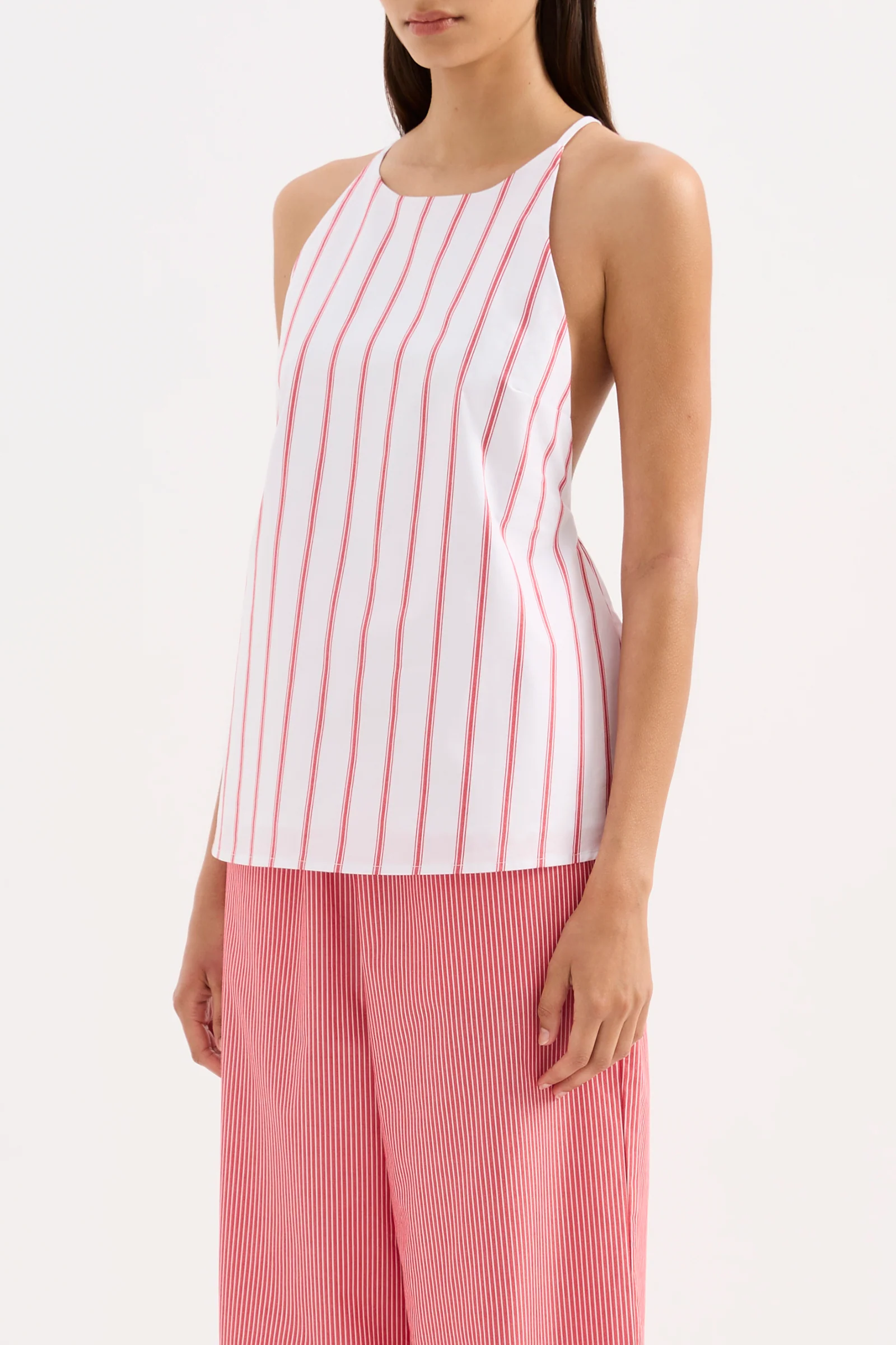 NUDE LUCY  Anouk Stripe Top - White stripe