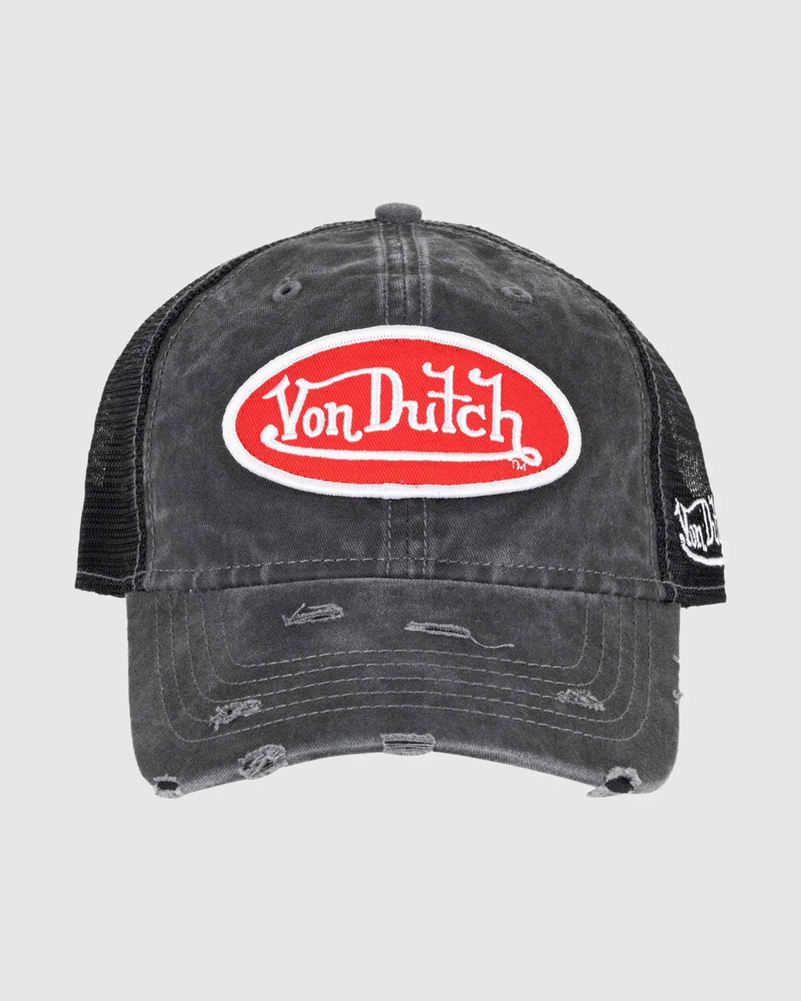 VON DUTCH Patch Twill Trucker Hat - Black