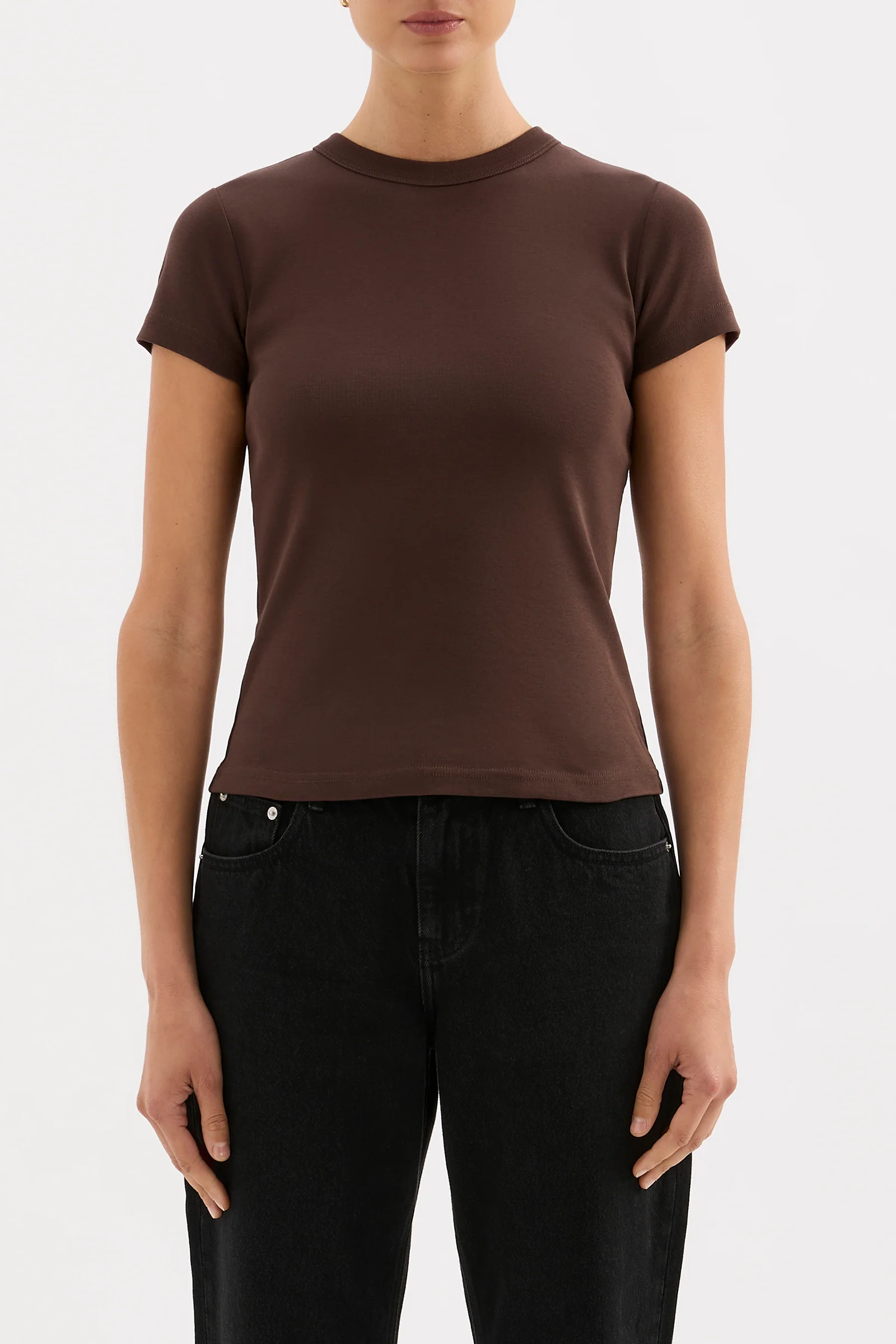 NUDE LUCY Organic Baby Tee - Chocolate
