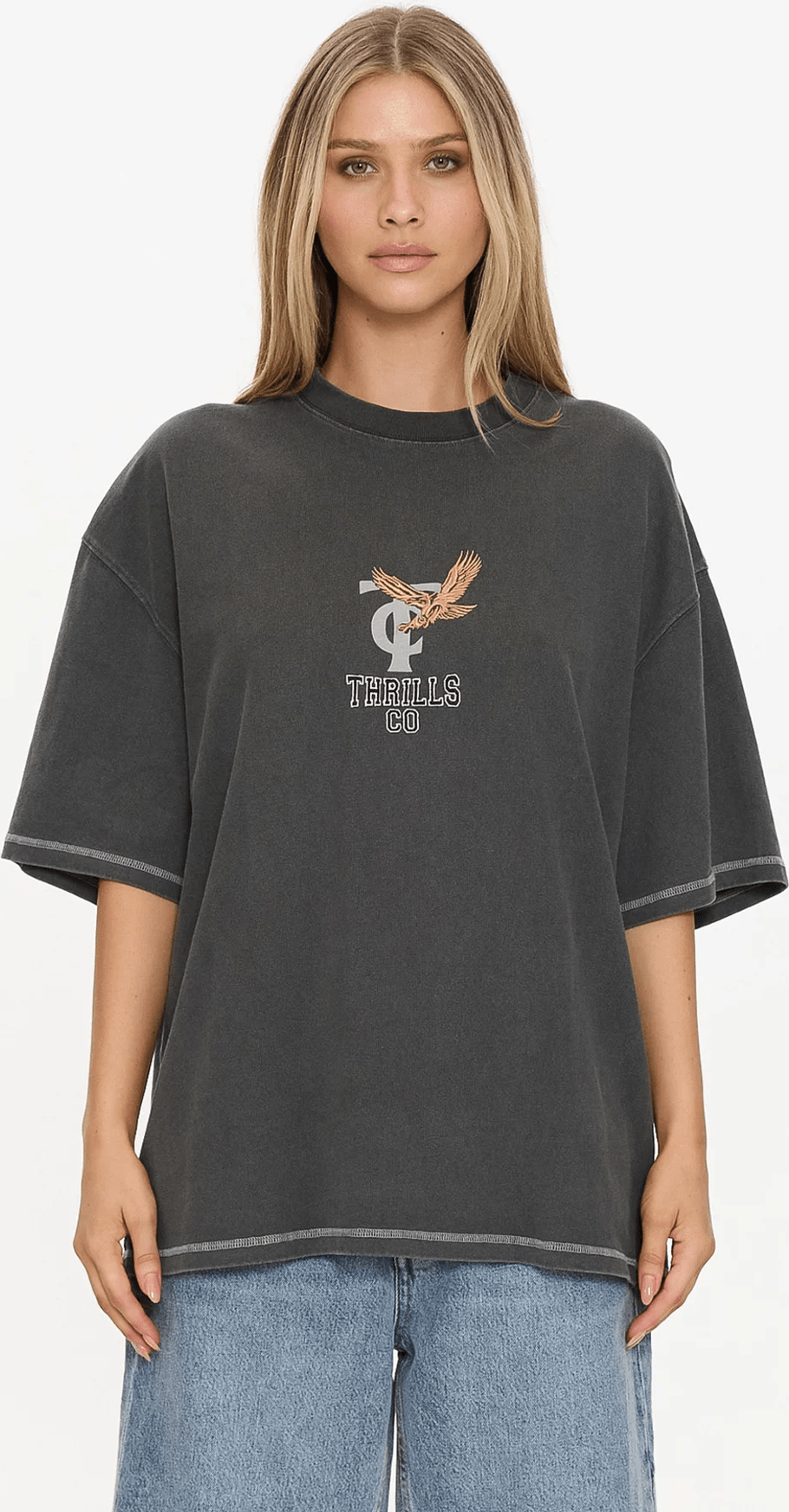 THRILLS Take It Easy Oversized Tee - Merch Black