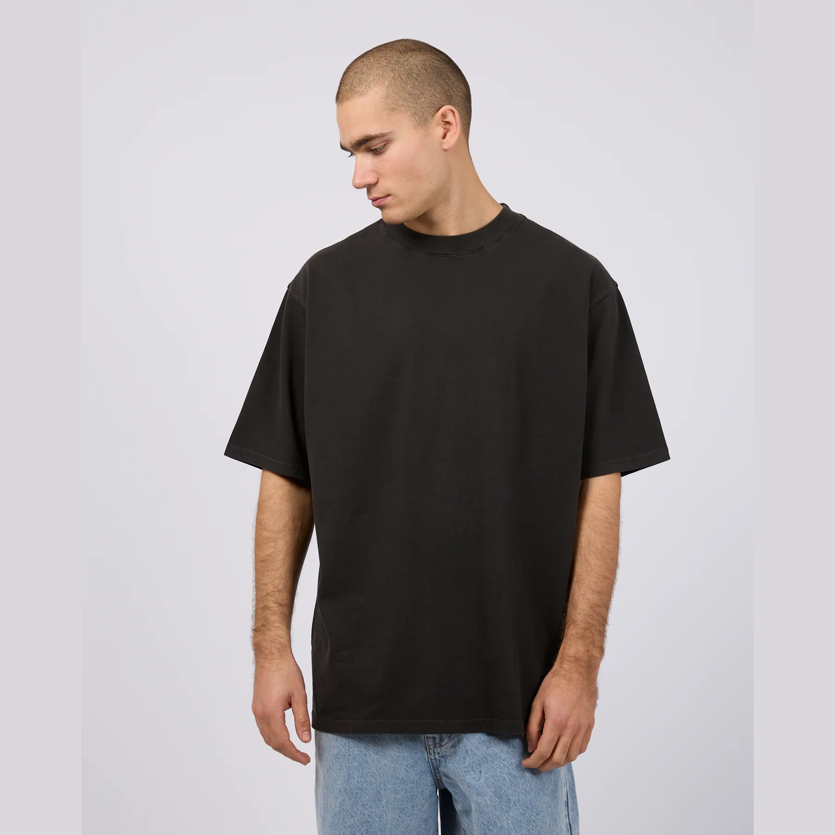 SILENT THEORY Heavy weight tee - Washed black