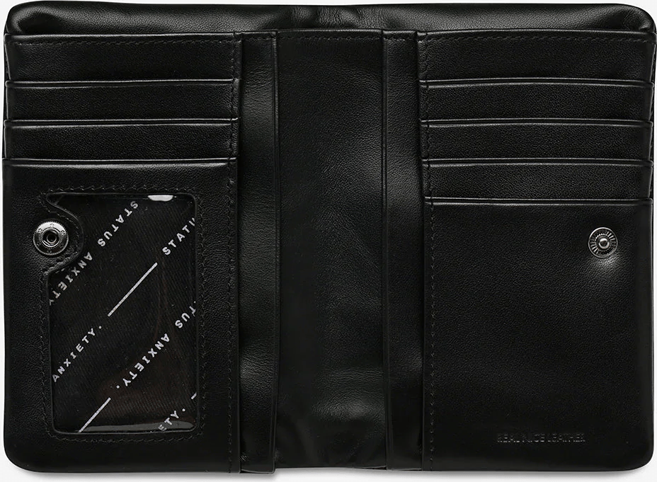 STATUS ANXIETY Is Now Better Wallet - Black Nappa
