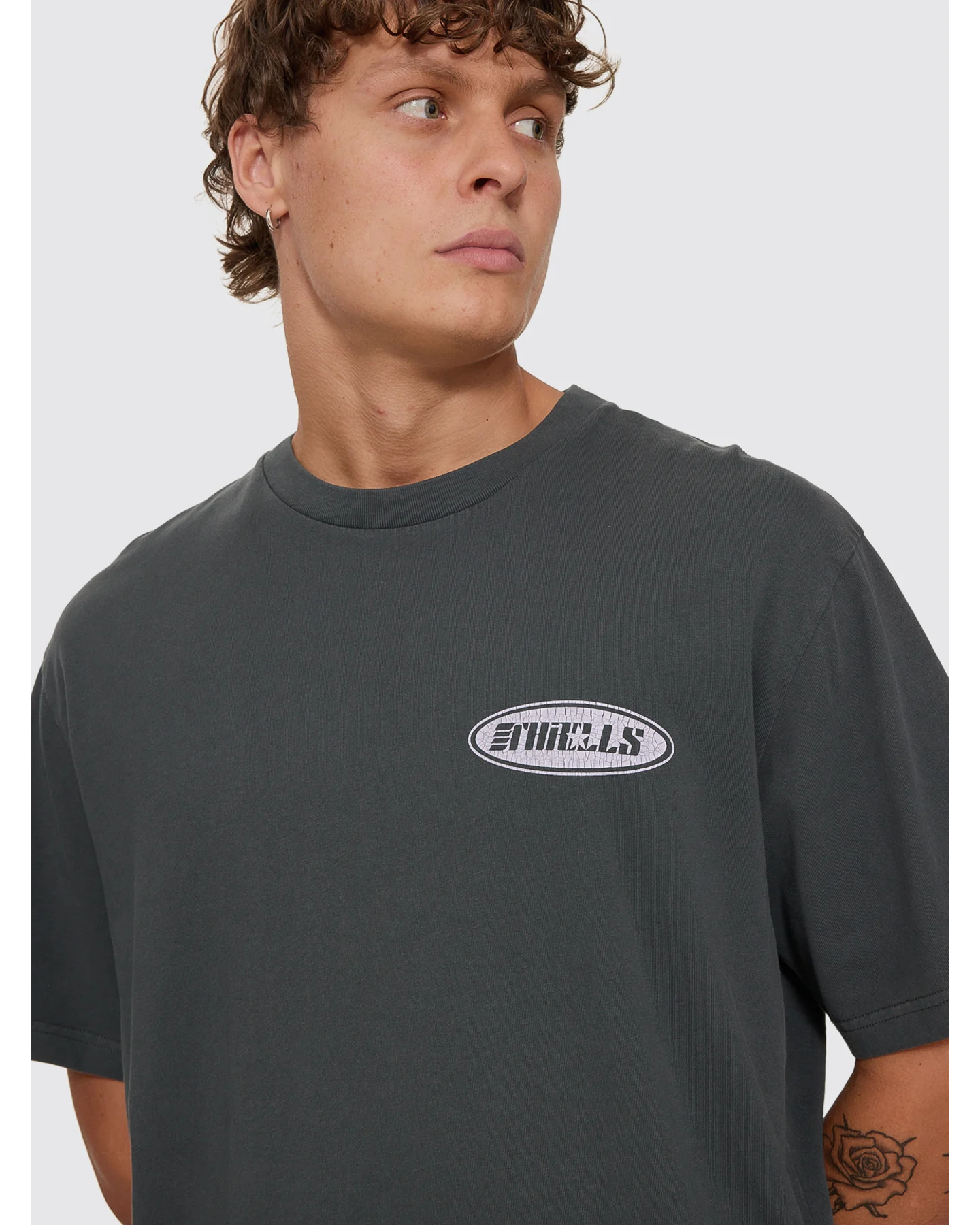 THRILLS Odyssey Core Oversize Tee - Carbon