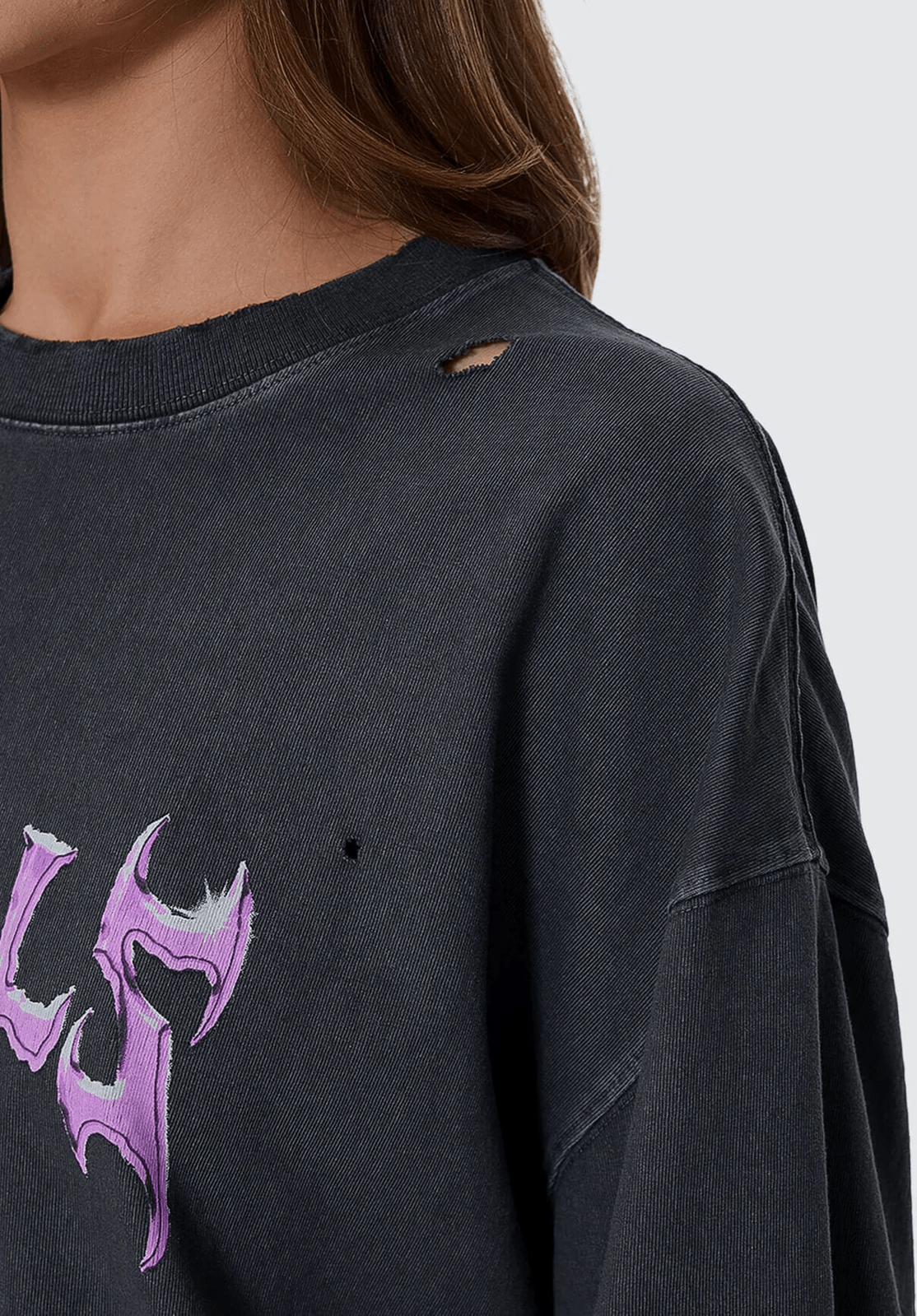 Thrills Neon Metal Oversized Tee - Merch Black