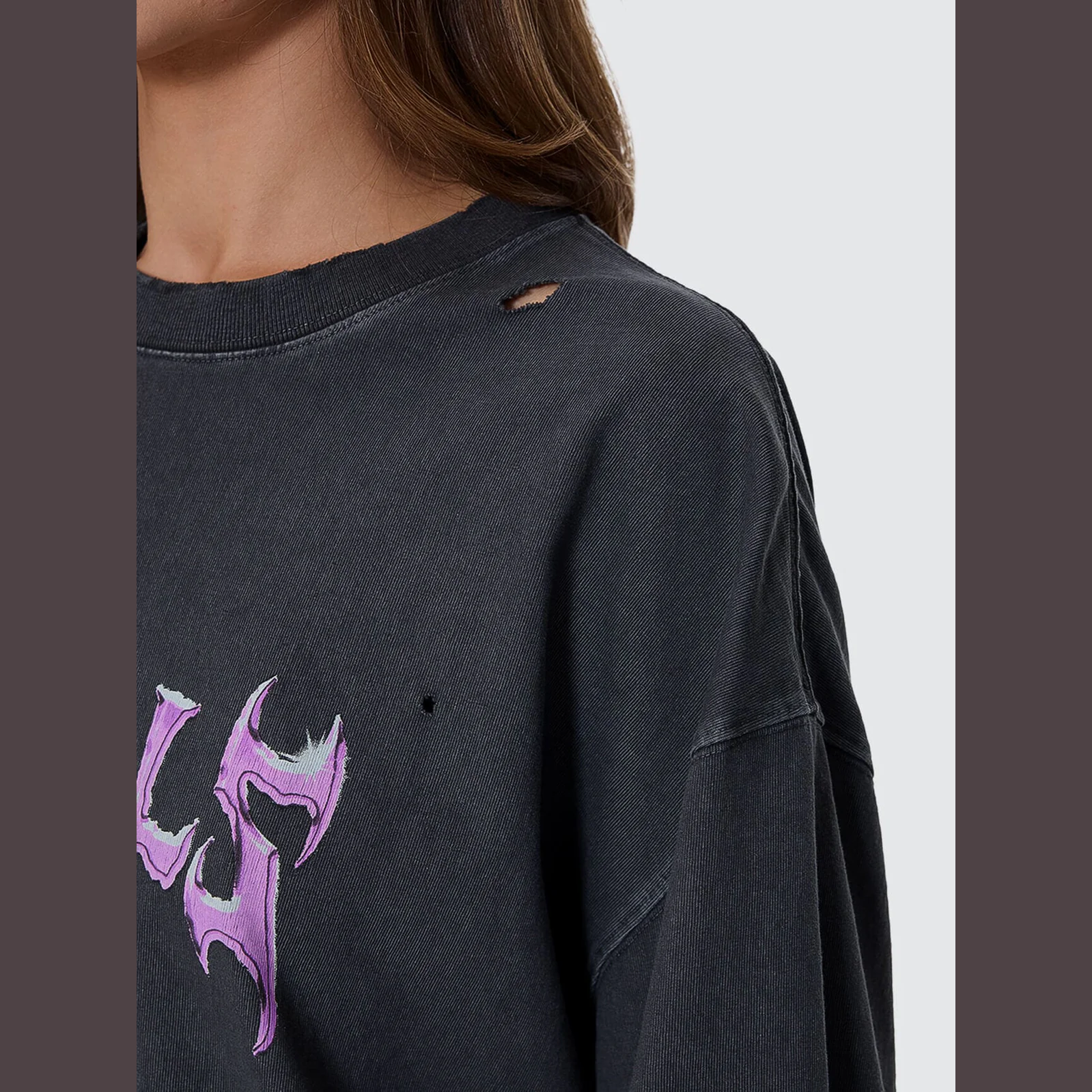 Thrills Neon Metal Oversized Tee - Merch Black