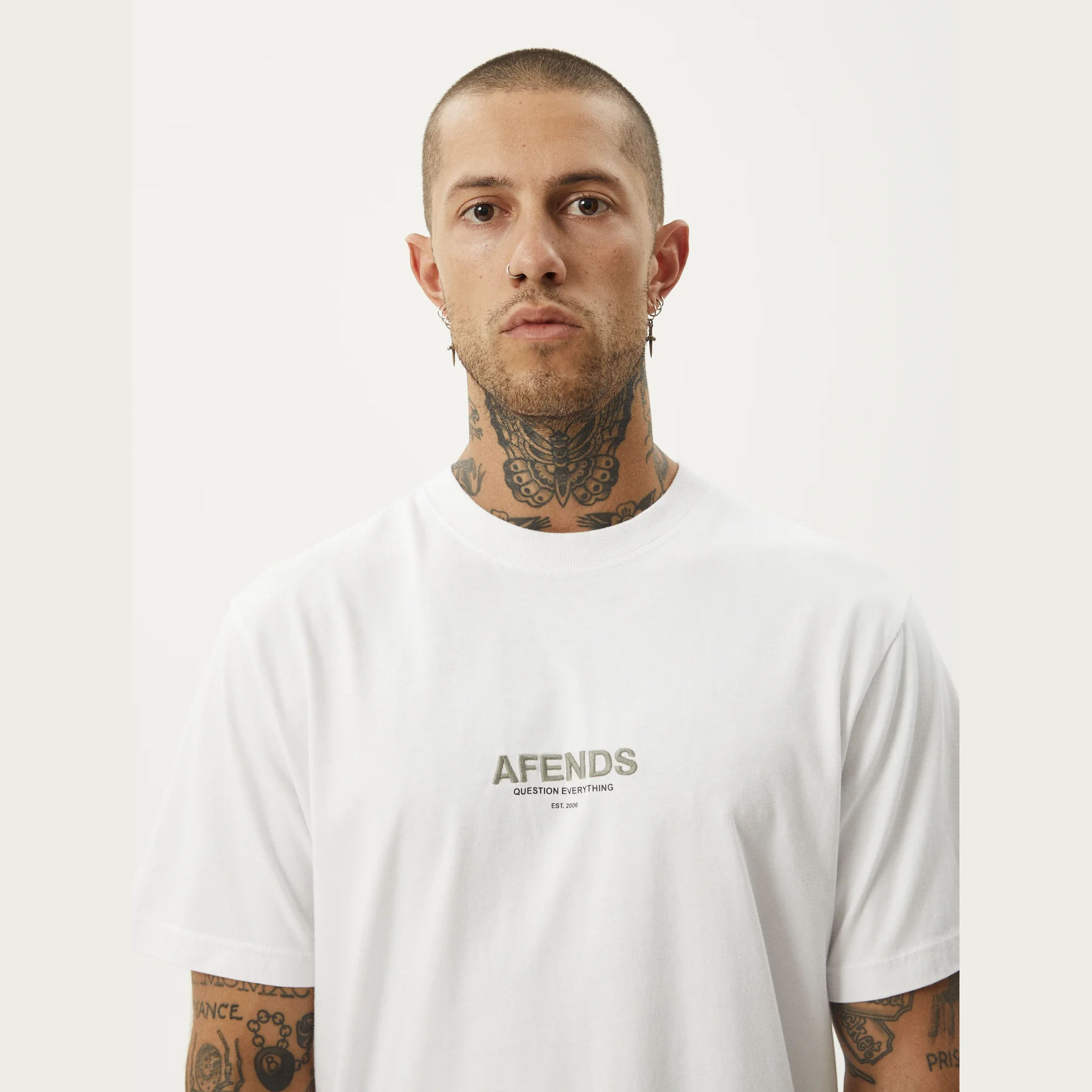 AFENDS Vinyl- Retro Tee - White