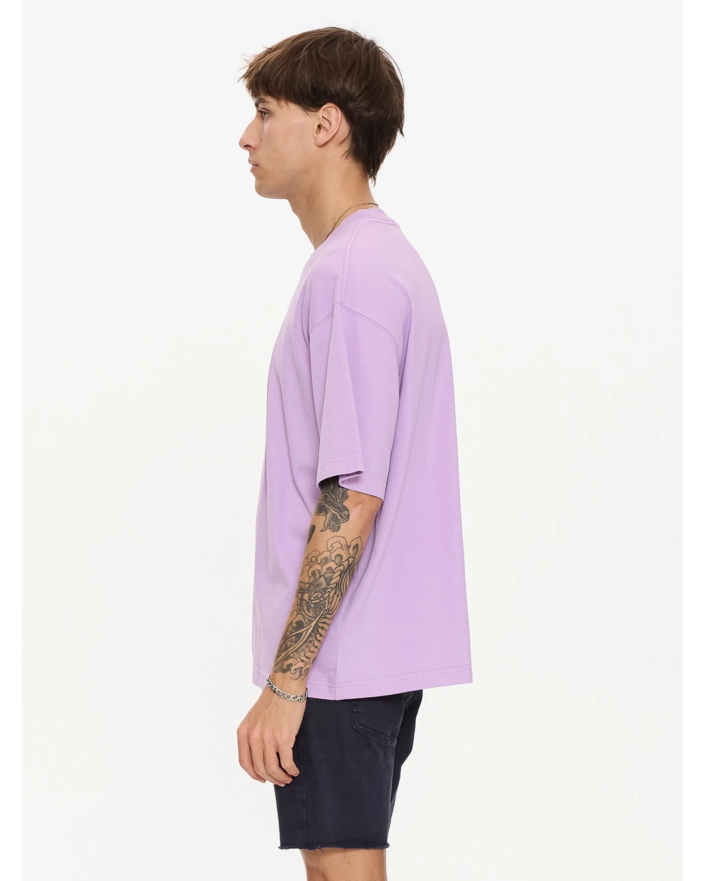 THRILLS Peace Power Embro Box Fit Oversize Cropped Tee - Lupine