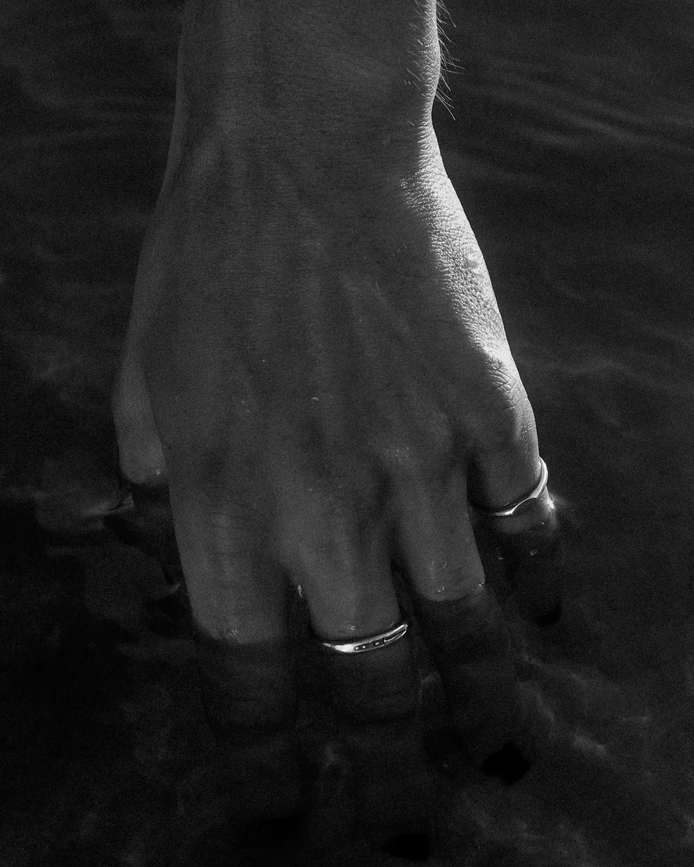 SUE THE BOY Dagger Stacker Ring Size T - 925 silver