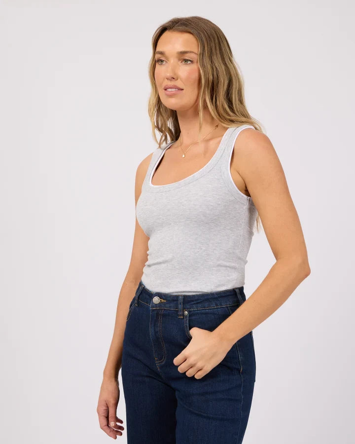 All About Eve - AAE Layers Tank - Grey Marle