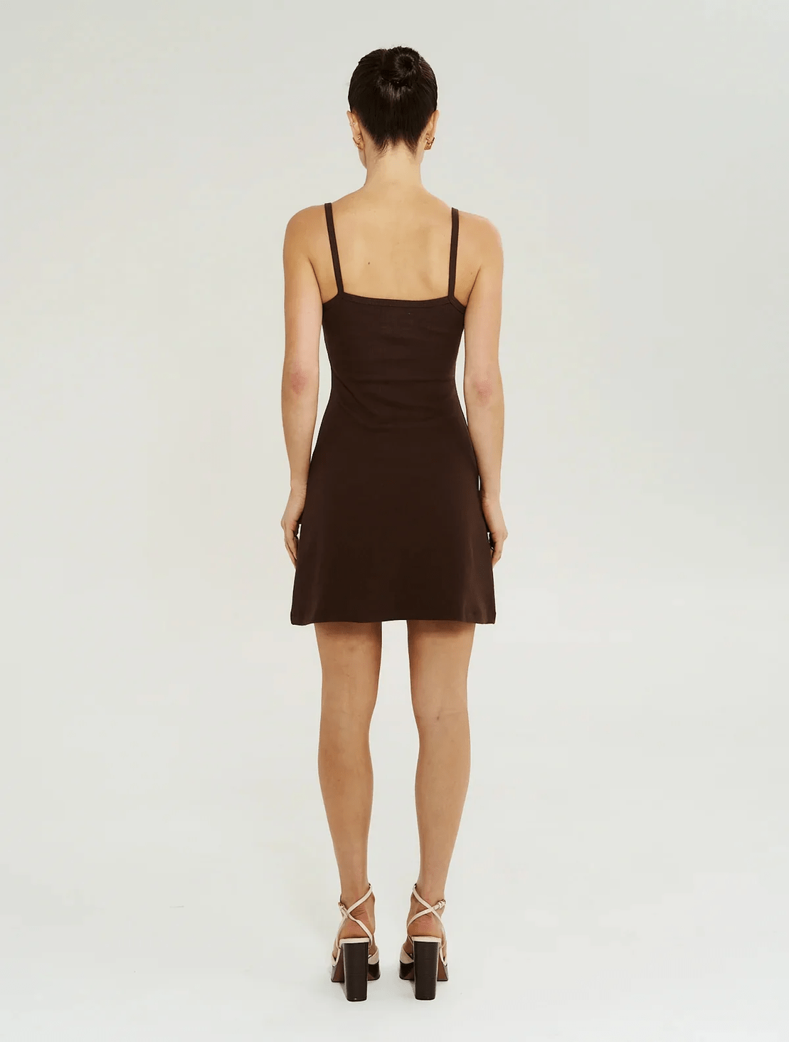 SUMMI SUMMI A line mini dress - Chocolate