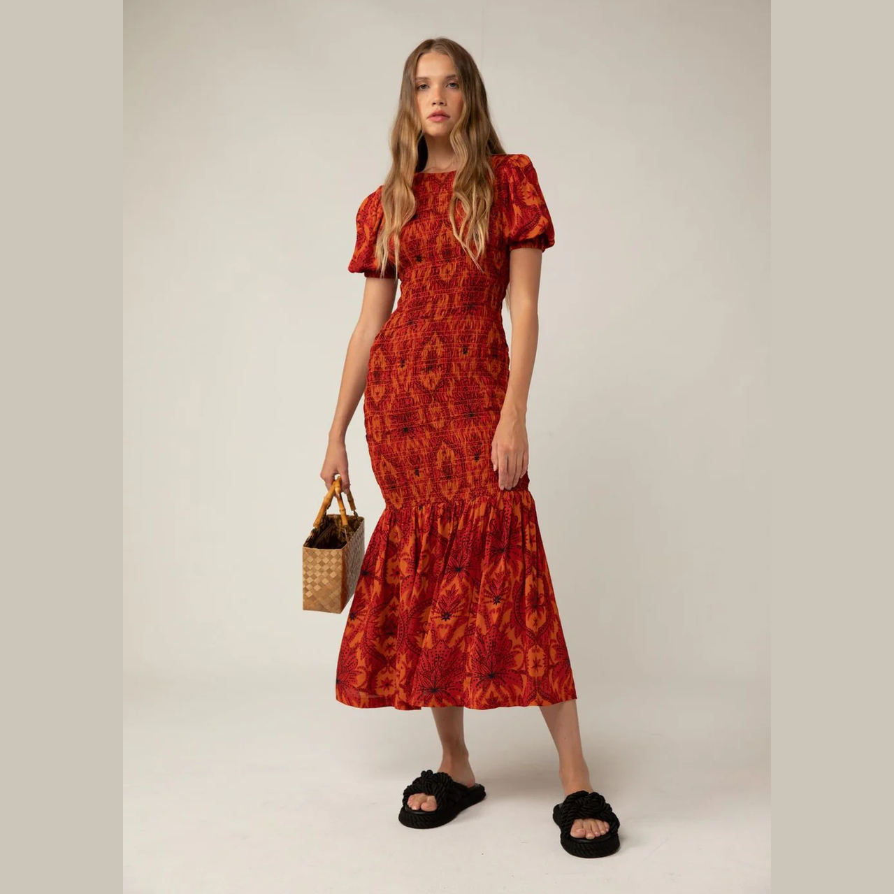 RUE STICC isabella maxi dress- damask floral