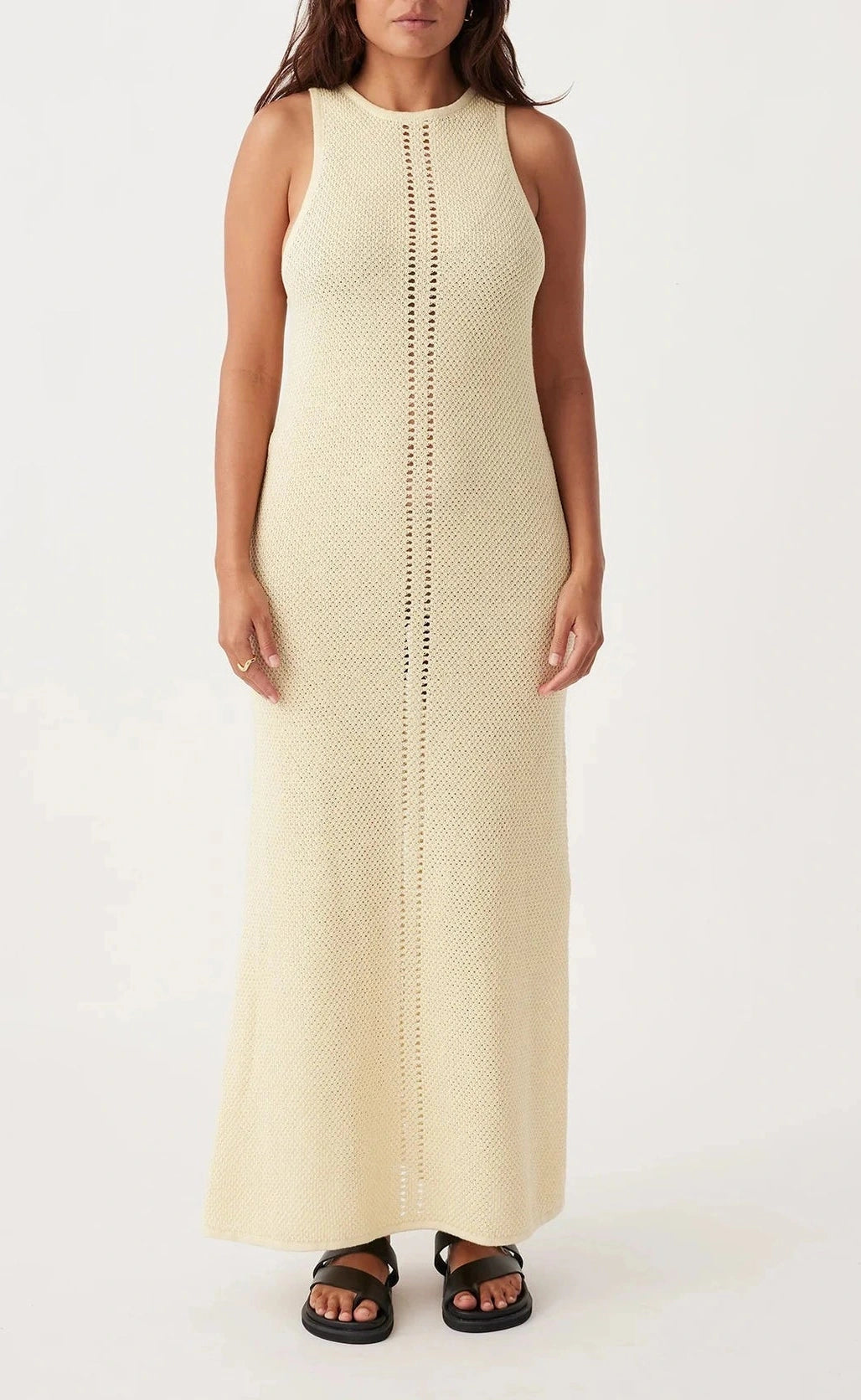 ARCAA Sloane Organic Cotton Linen Dress - Butter