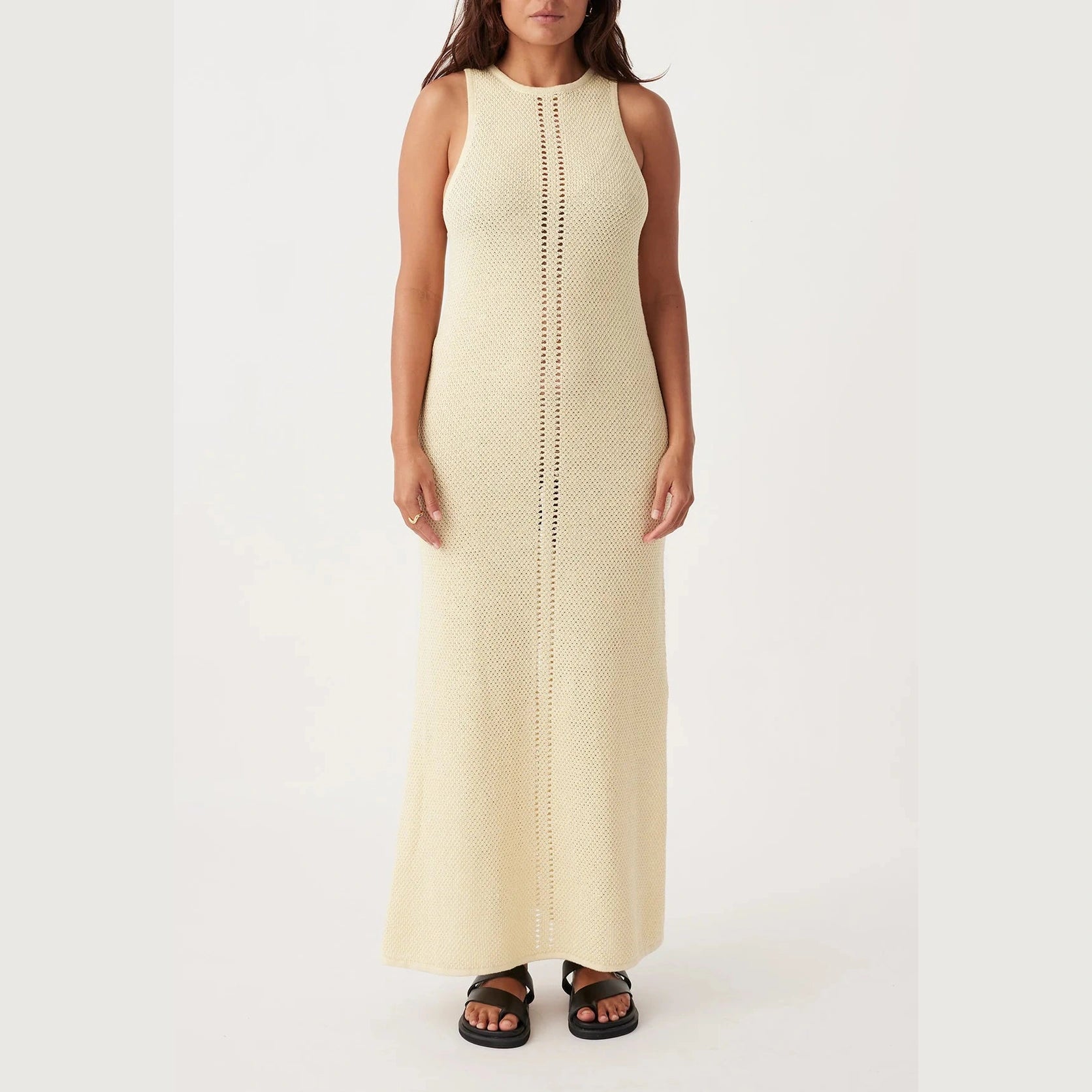 ARCAA Sloane Organic Cotton Linen Dress - Butter