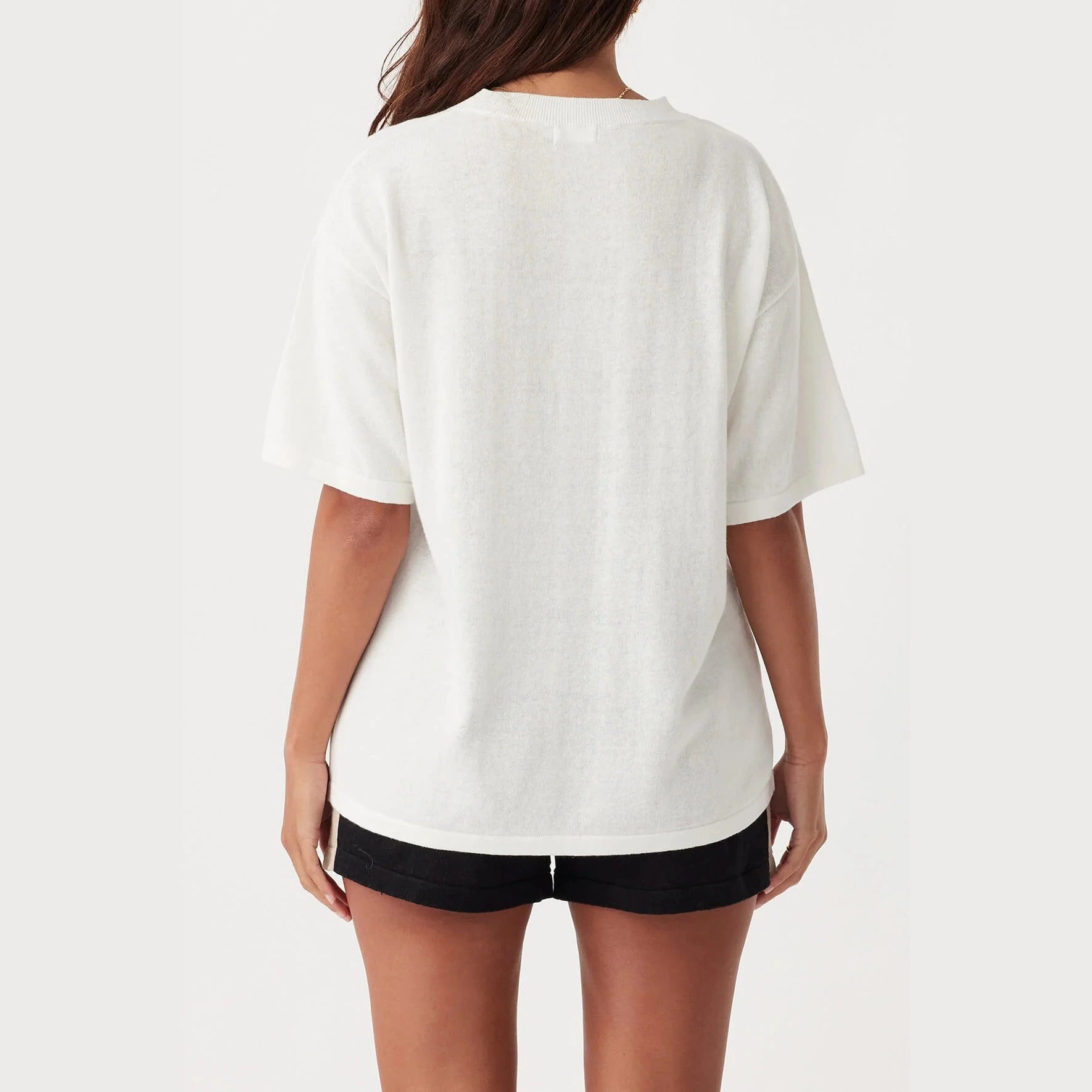ARCAA Hazel Organic Cotton-Linen Tshirt - Cream & Black