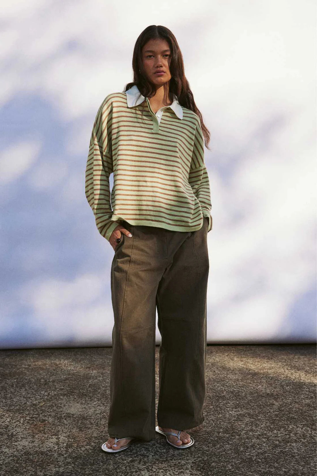 ARCAA Rayne Knit Jersey - Celery & Pecan