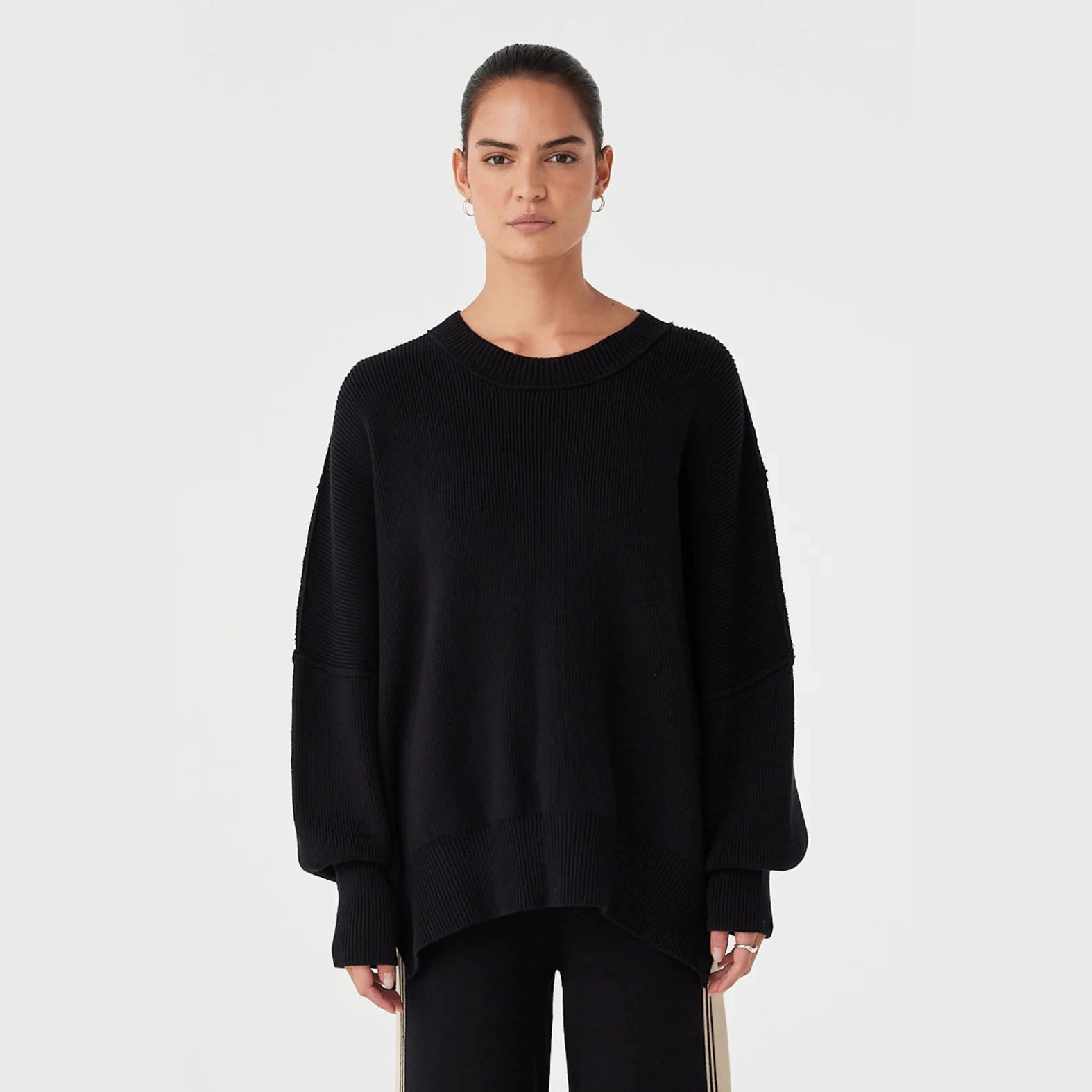 ARCAA Harper Organic Knit Sweater - Black