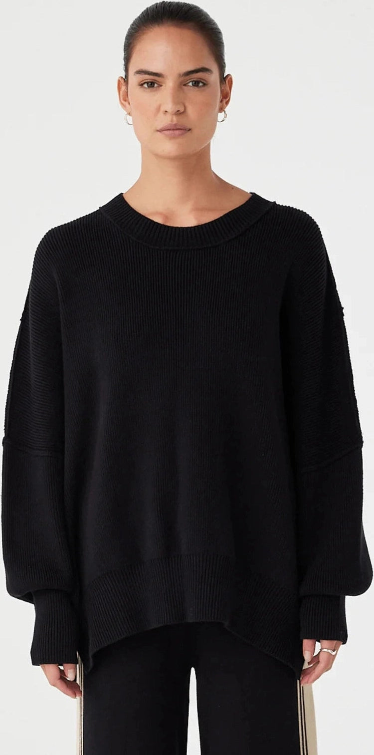 ARCAA Harper Organic Knit Sweater - Black