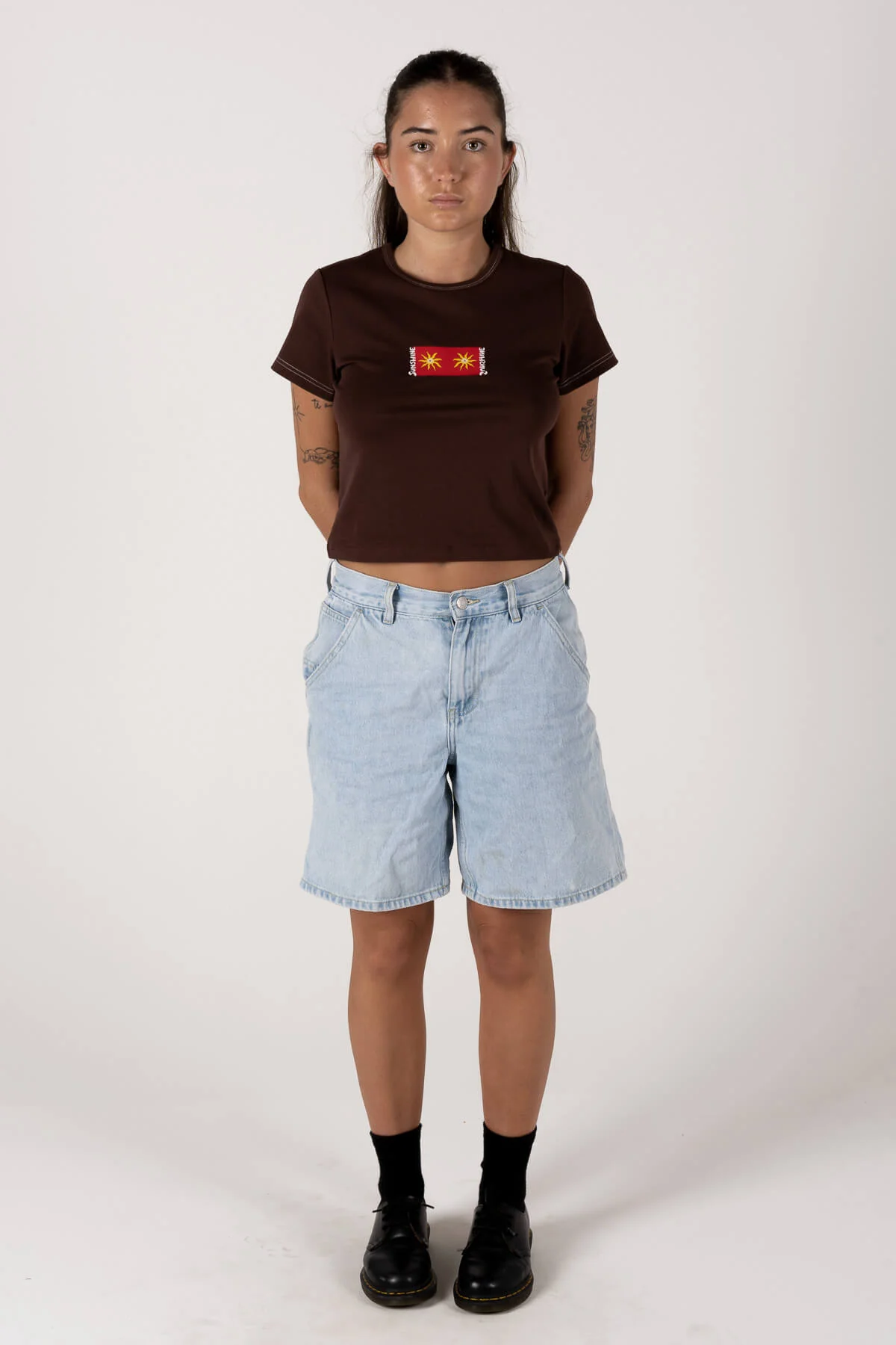 INNER RELM Sunshine baby tee - Choc