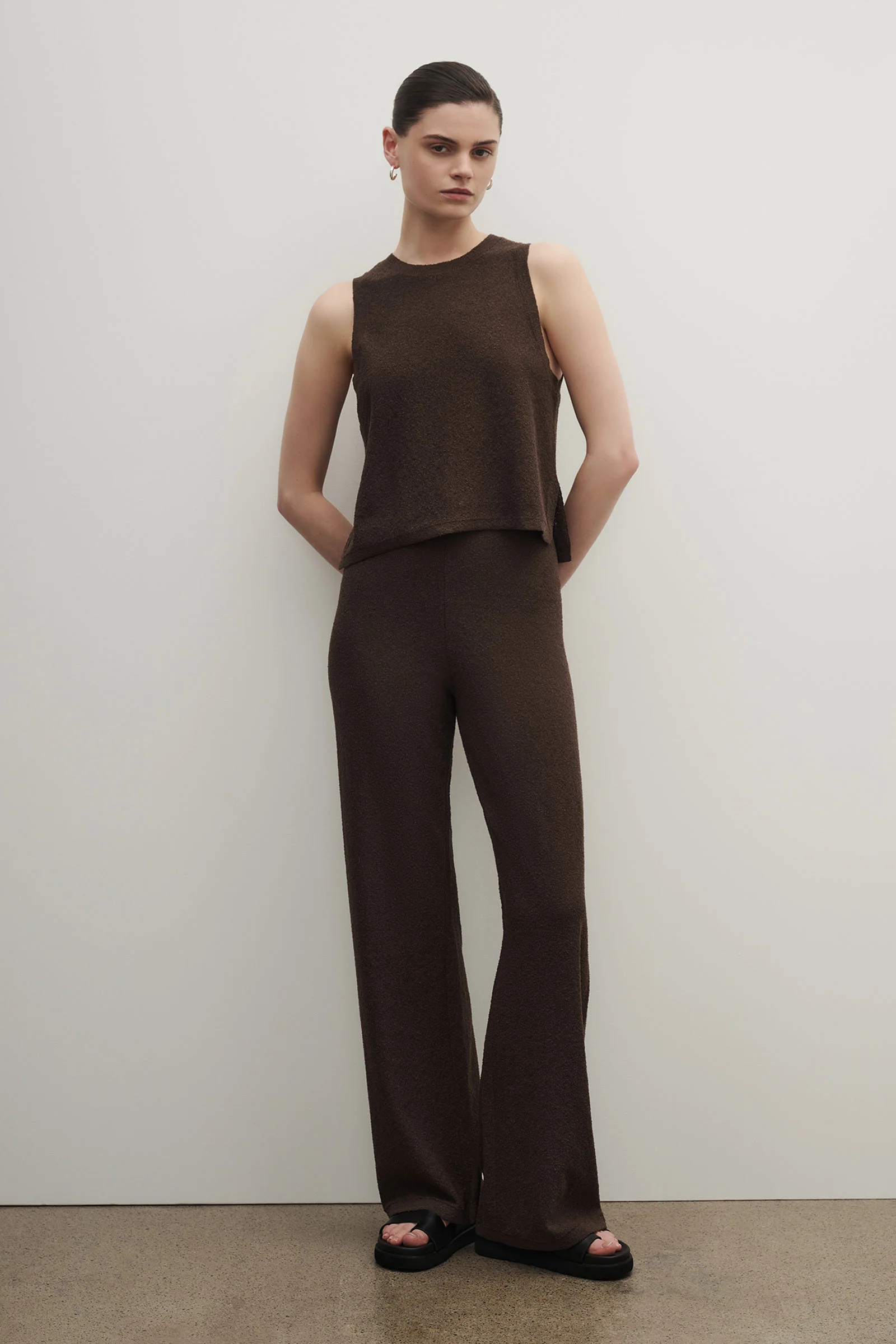 NUDE LUCY Zosia Knit Pant - Chocolate