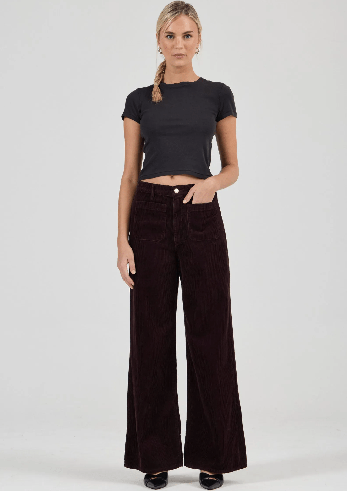 ROLLA'S Relaxed Sailor Jean Long - Dark Cherry Cord