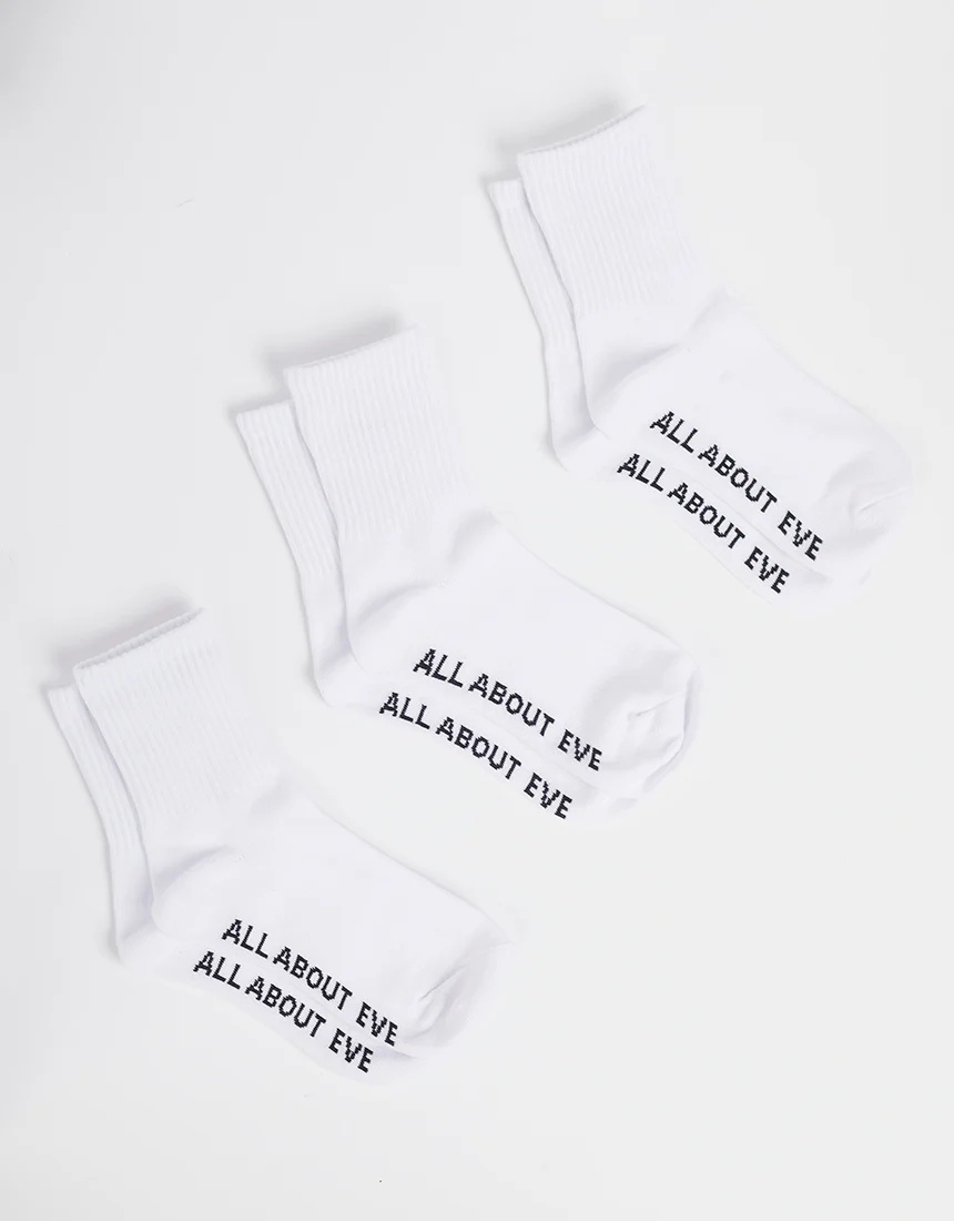ALL ABOUT EVE Ankle socks 3pack - White