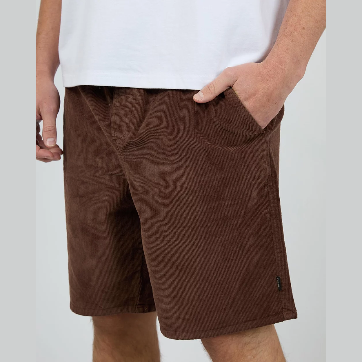 SILENT THEORY Cord short - Brown