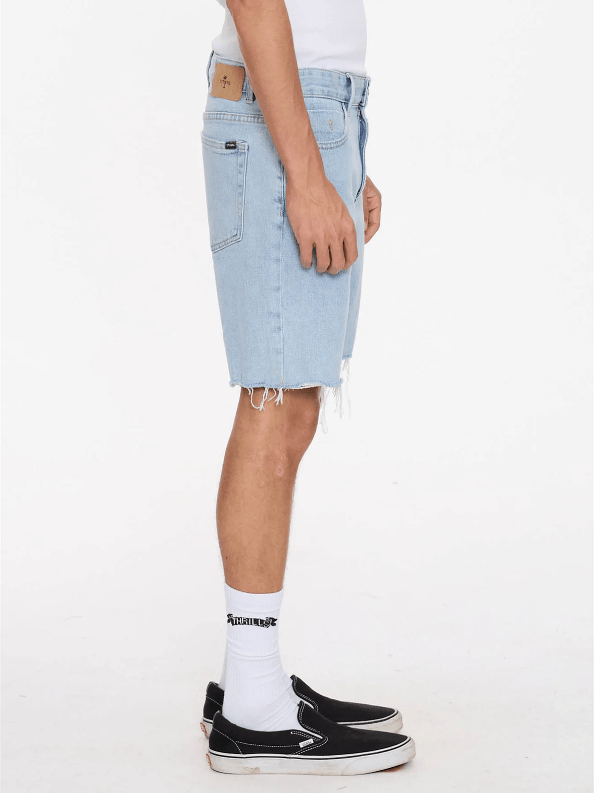 THRILLS Bones Raw Slim Denim Short - Serenity blue