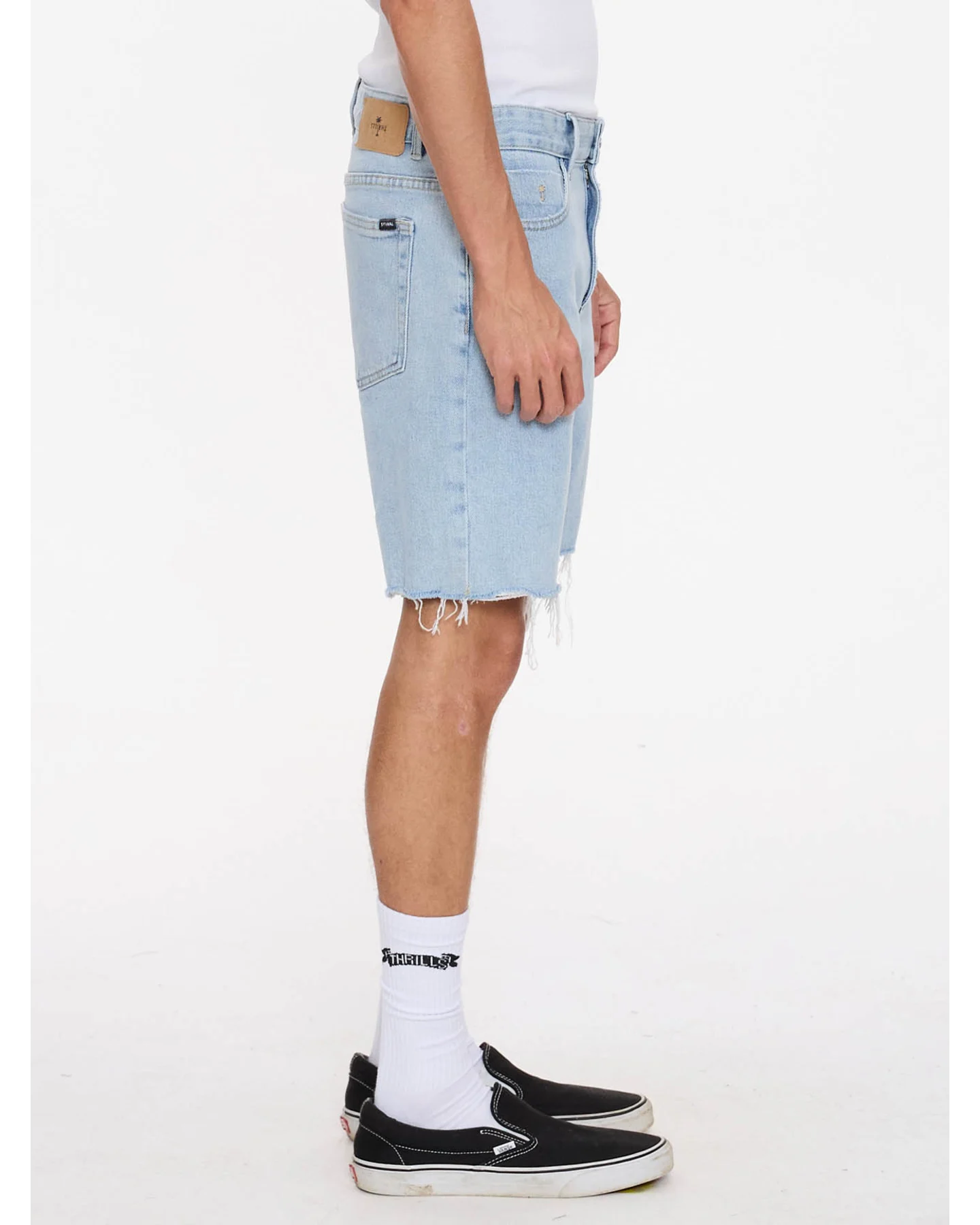 THRILLS Bones Raw Slim Denim Short - Serenity blue