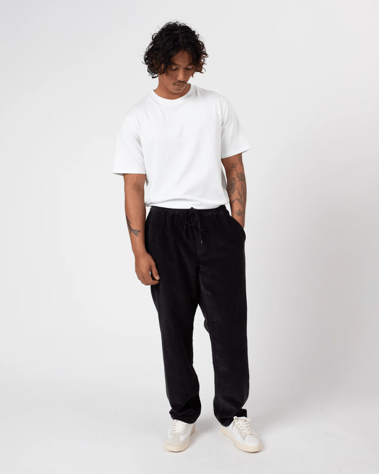 MR SIMPLE Burbank Elastic Cord Pant - Charcoal