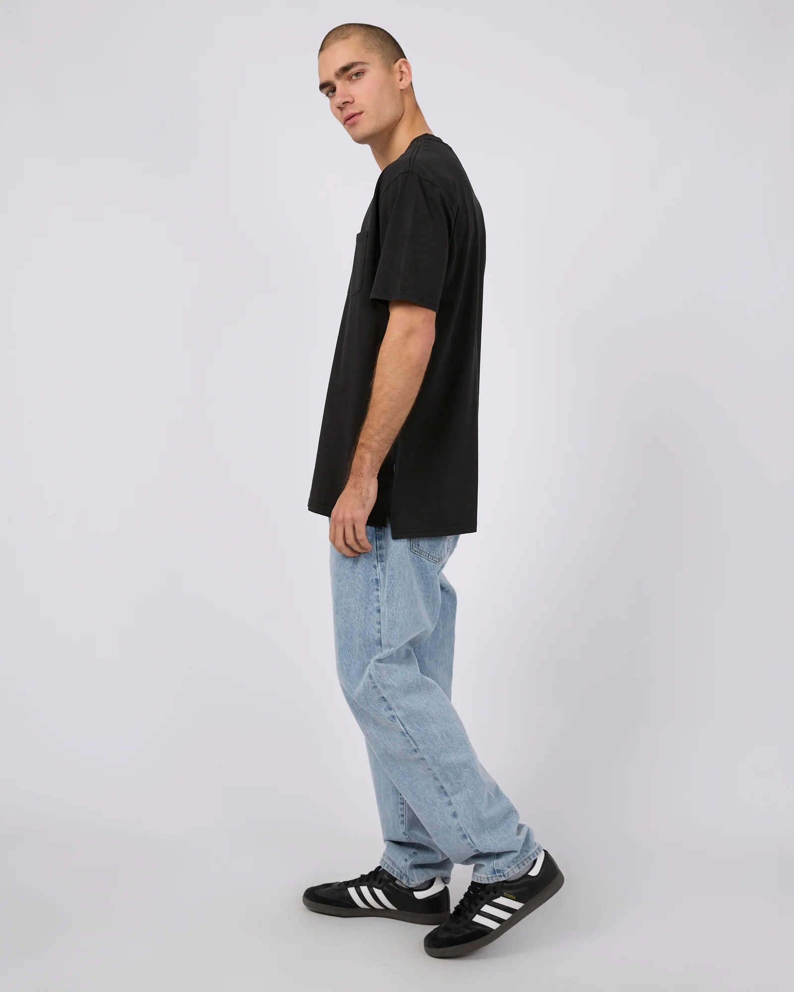 SILENT THEORY Surplus pocket tee II - Washed black