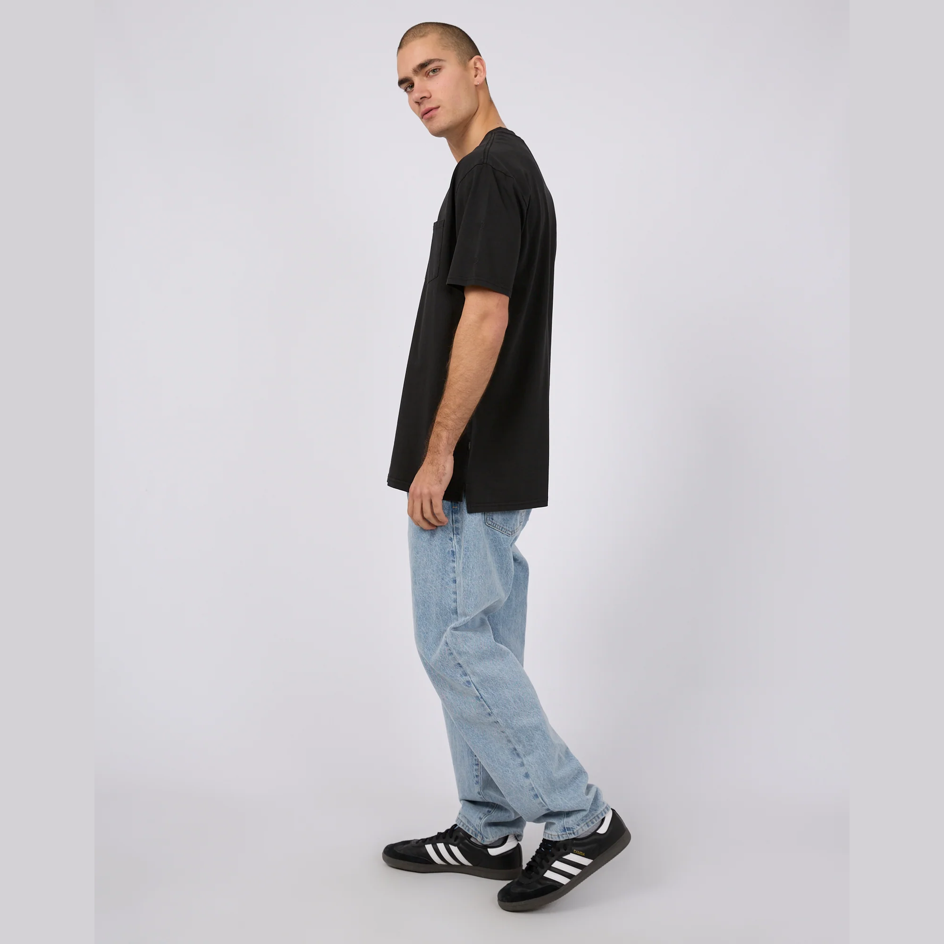SILENT THEORY Surplus pocket tee II - Washed black