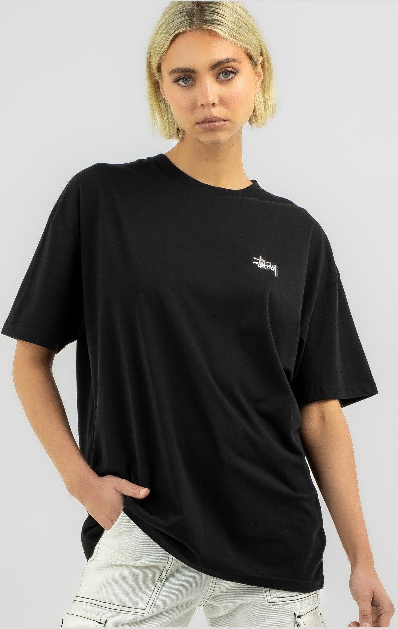 STUSSY Graffiti LCB relaxed tee - Pigment black