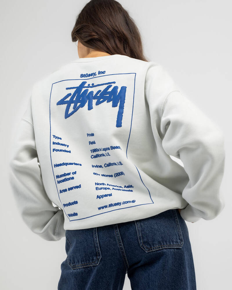 STUSSY Wiki OS crew - Pigment washed white
