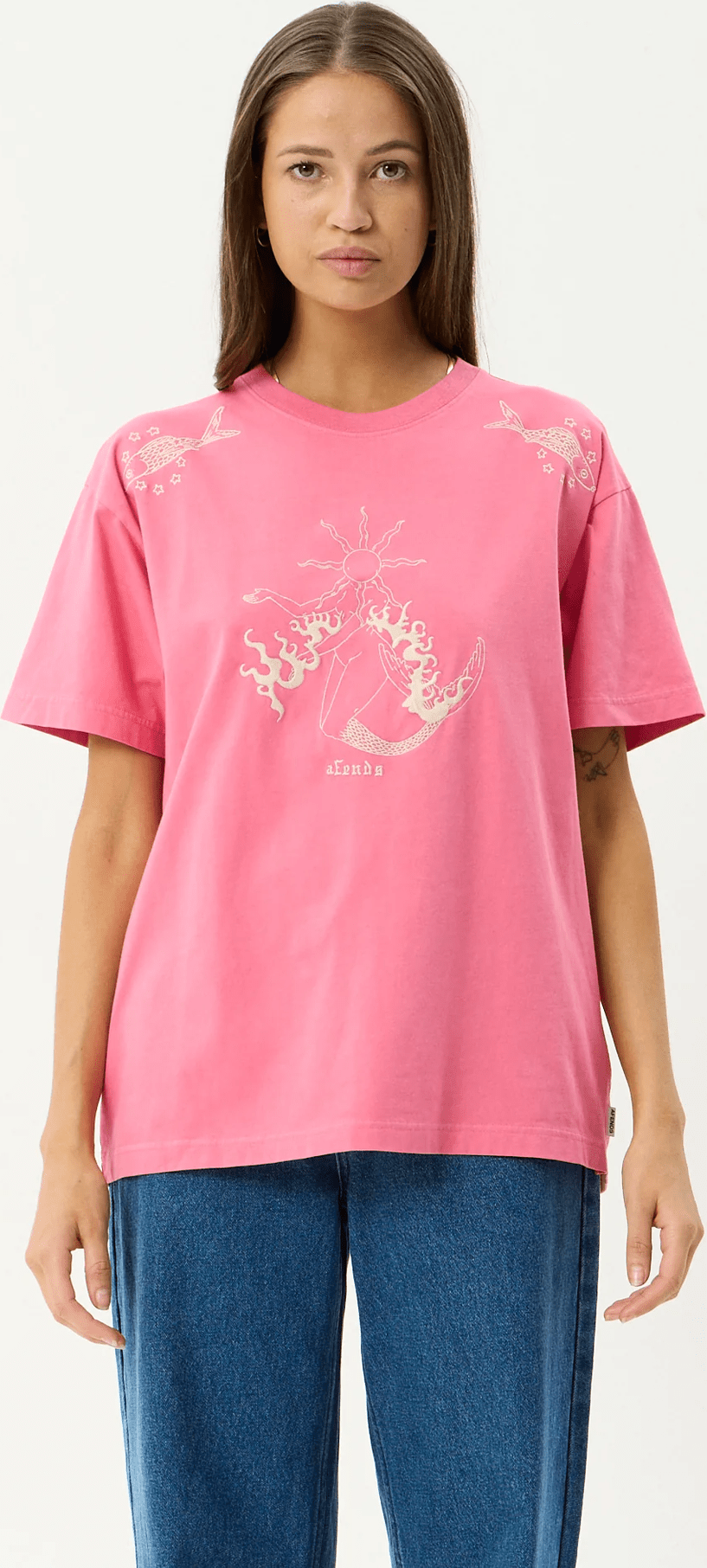 AFENDS Sea Siren Oversized - Washed Raspberry