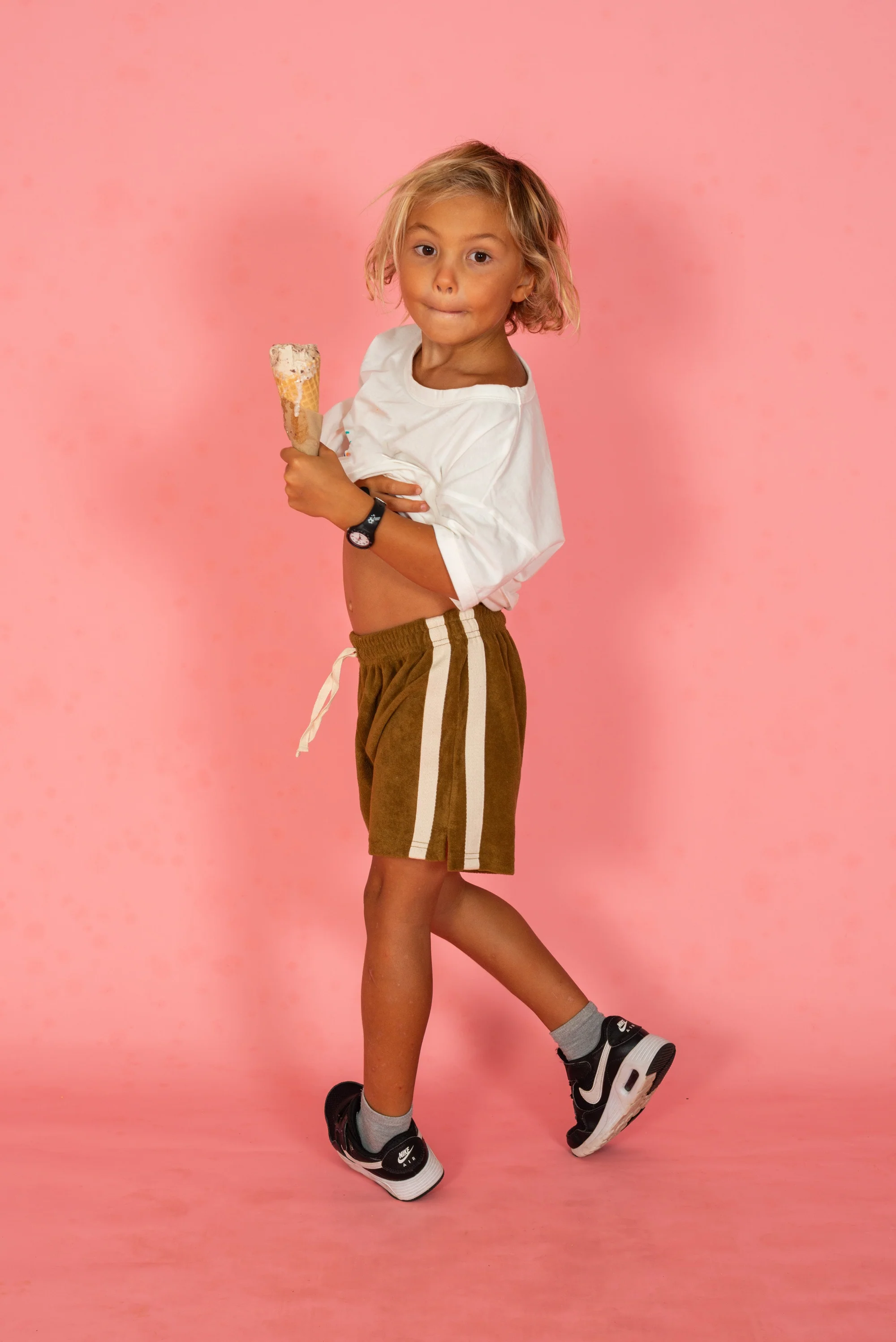 ATMOSEA Mini Terry Towelling Shorts - Army Green