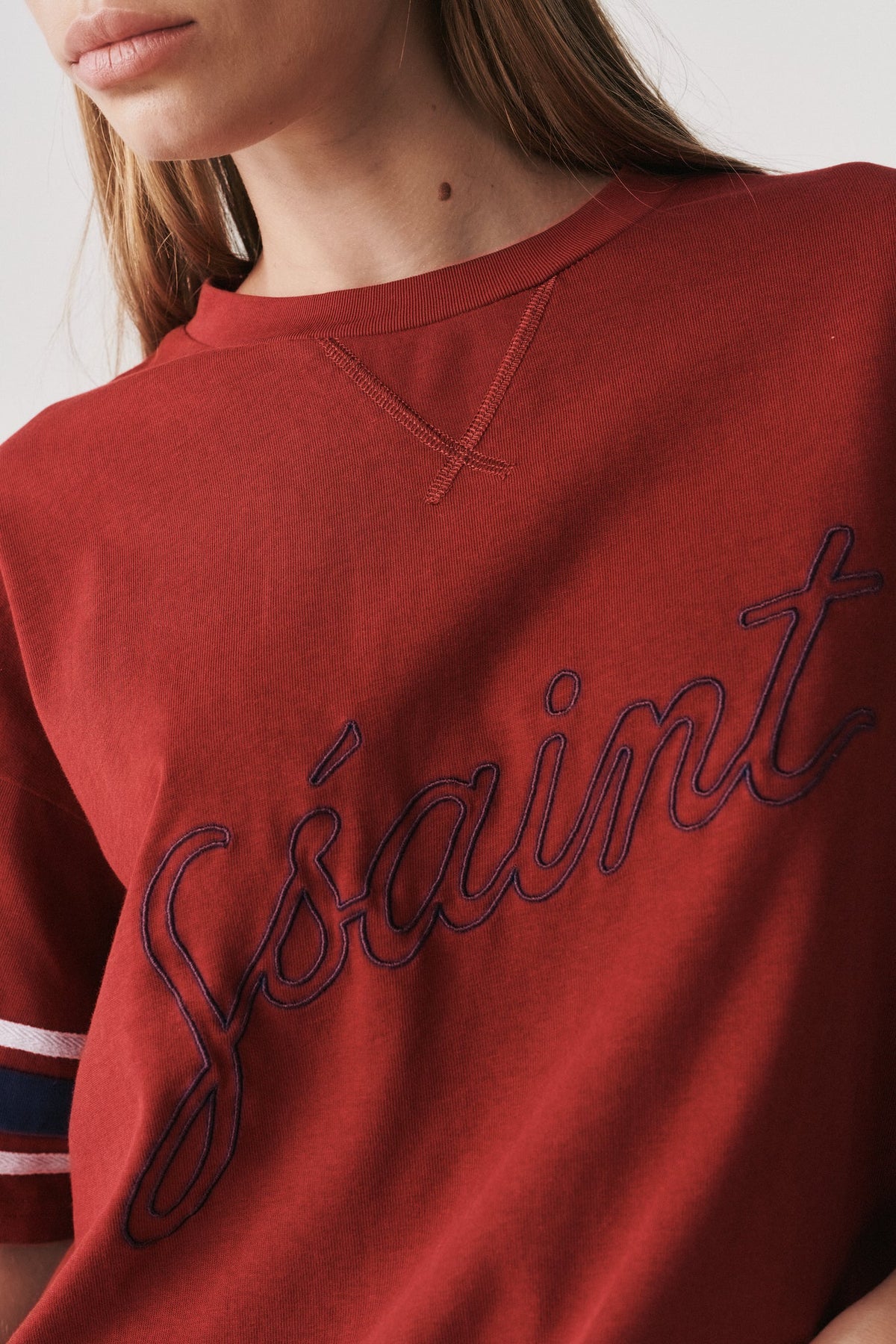 SSAINT - BORROWED OVERSIZED TEE - Brick Red